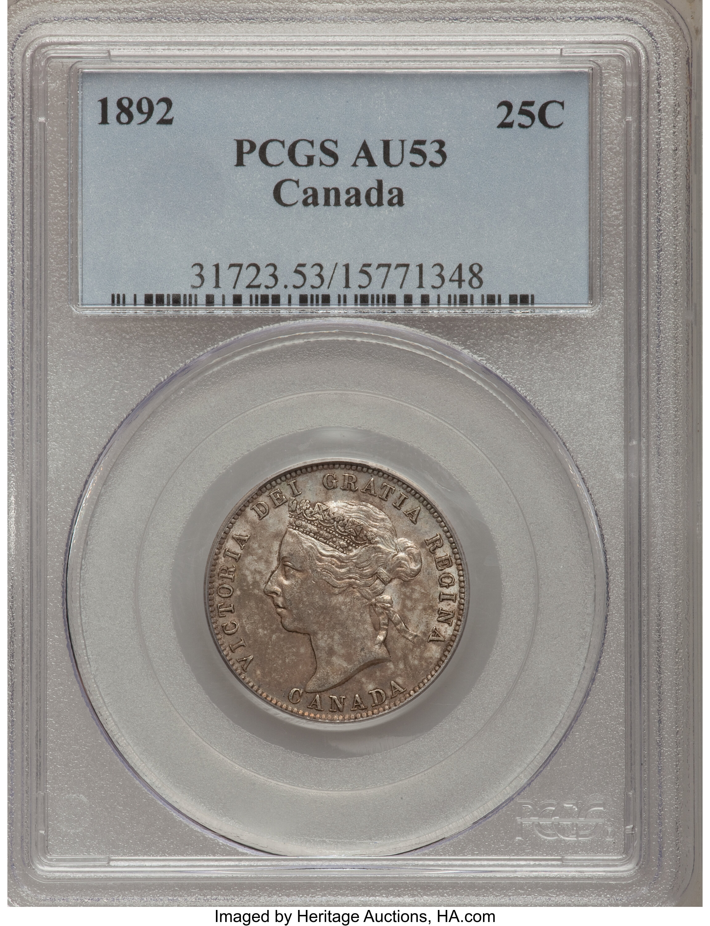 Canada: Victoria 25 Cents 1892,...
