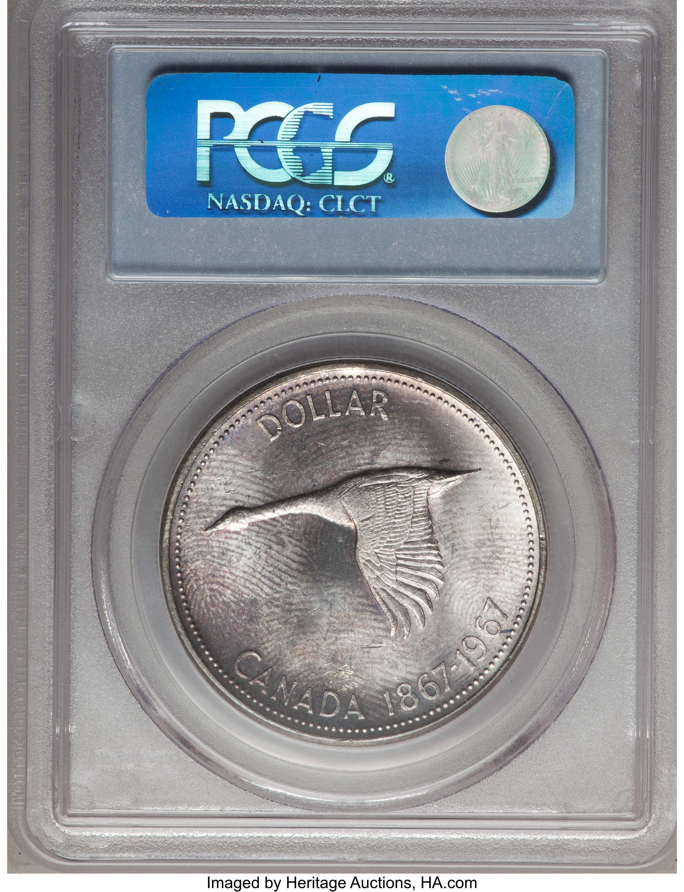 1967 S$1 Diving Goose MS64 thumbnail 17