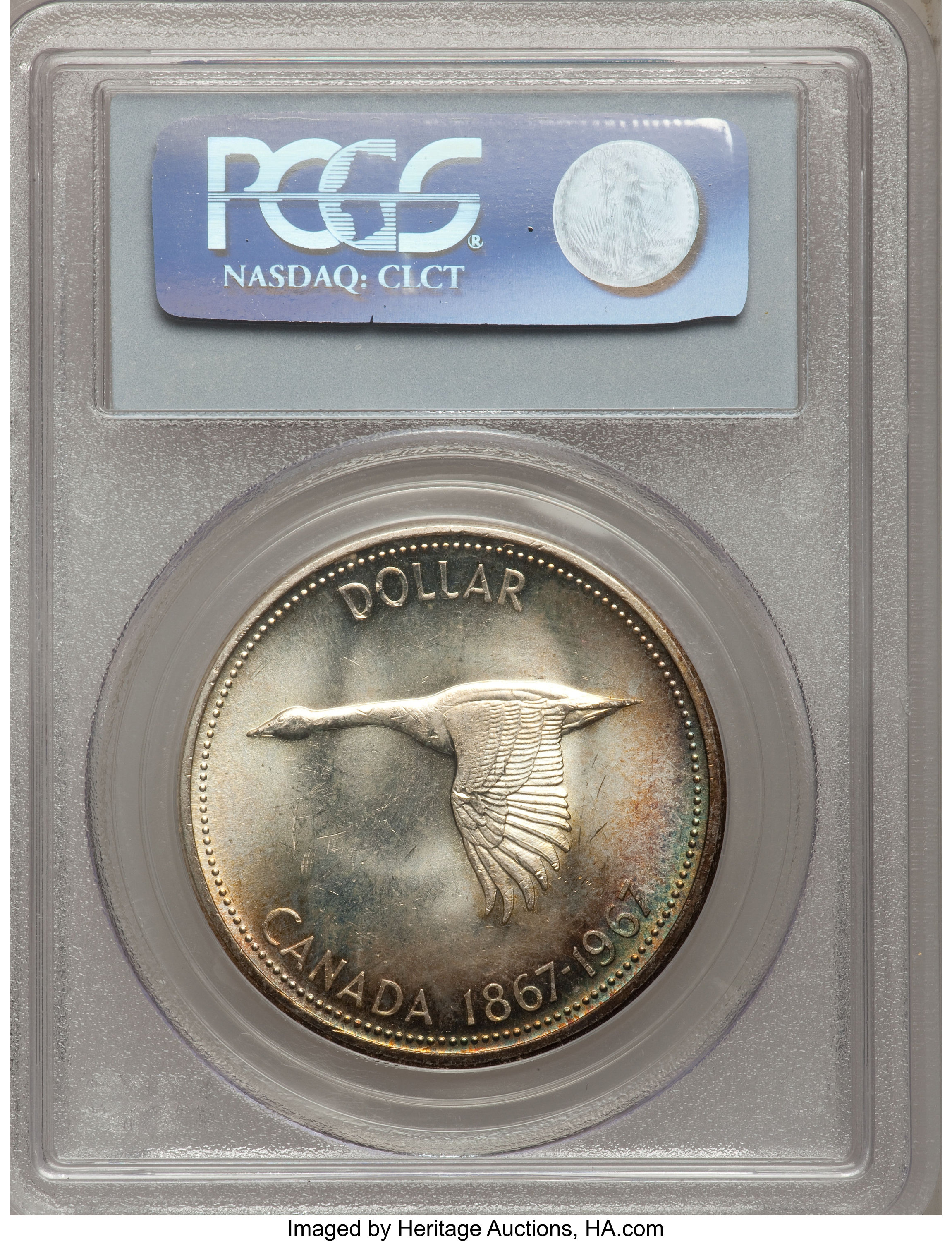 1967 S$1 Diving Goose MS64 thumbnail 15