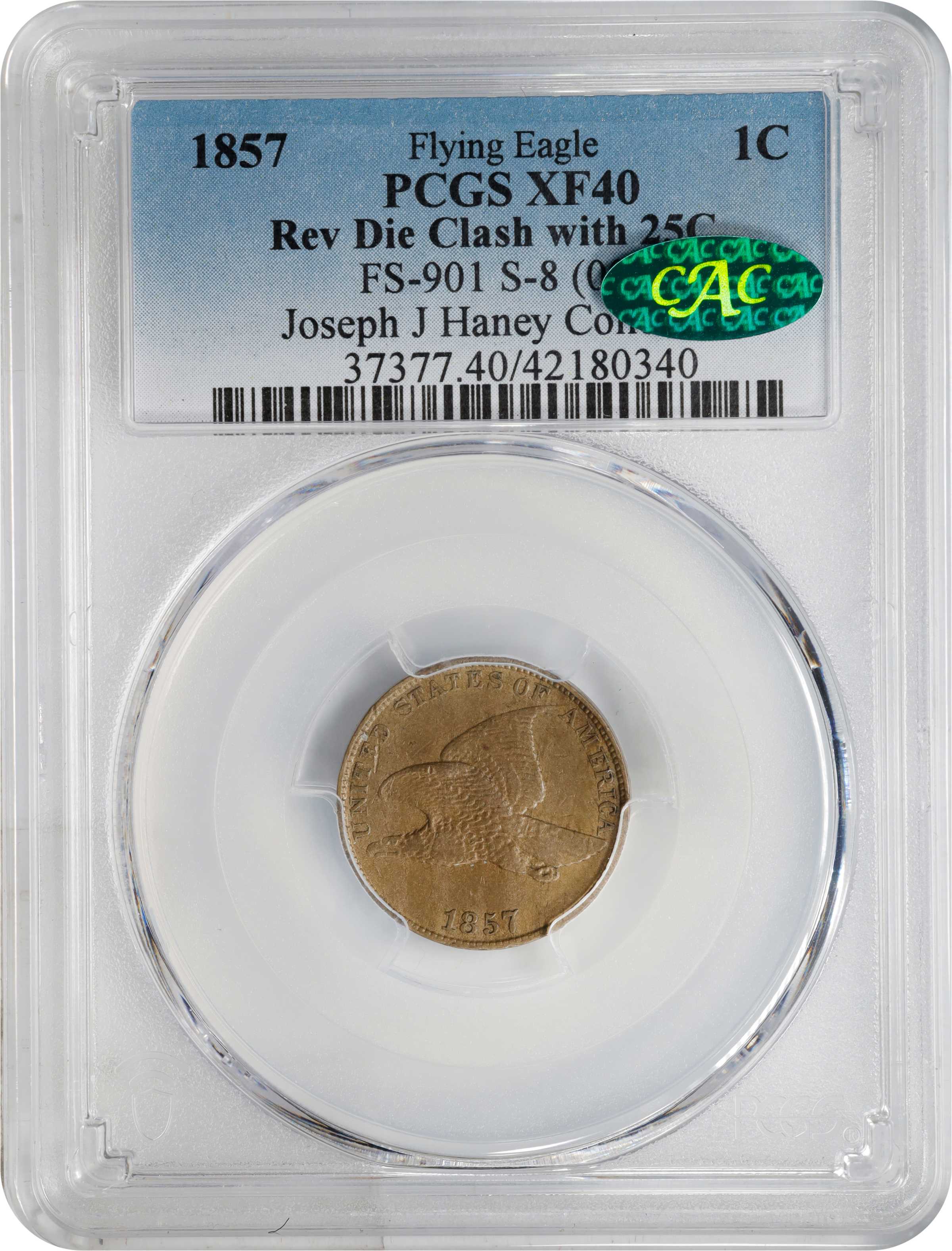 1857 1c Flying Eagle, FS-901, S-8 F12 thumbnail 25