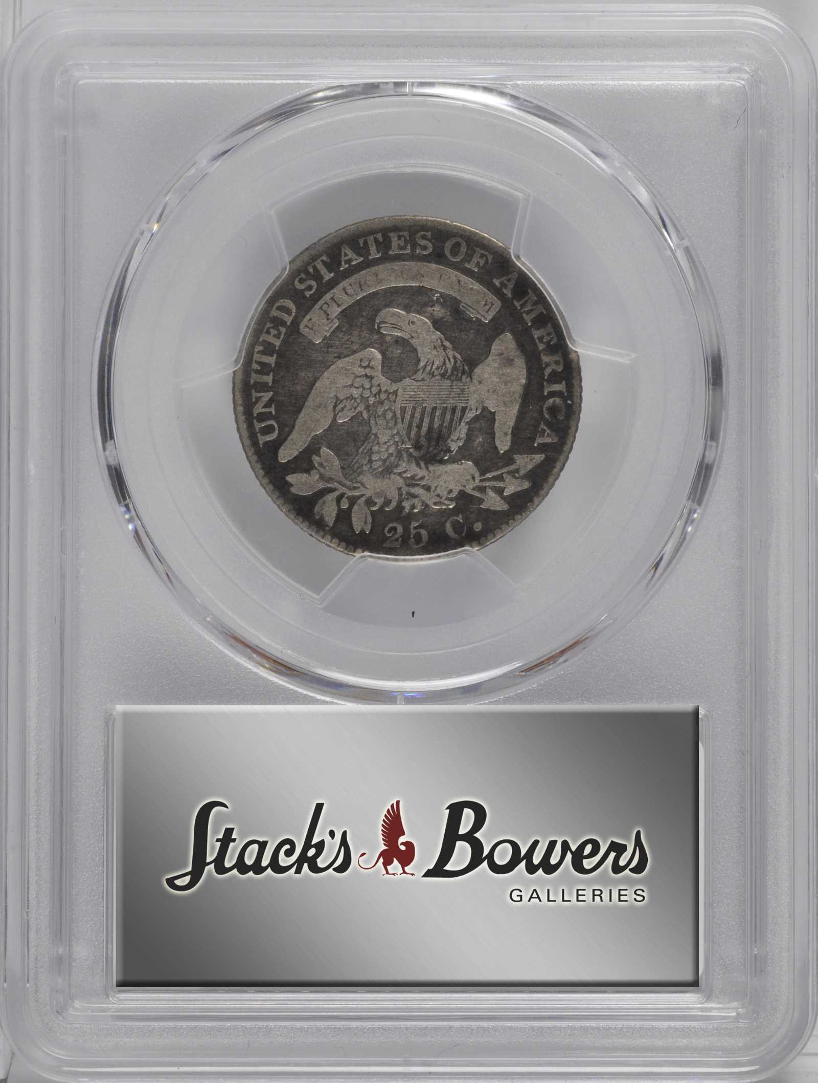1825/4/2 25c Overdate, B-1, FS-301 VG10 thumbnail 3