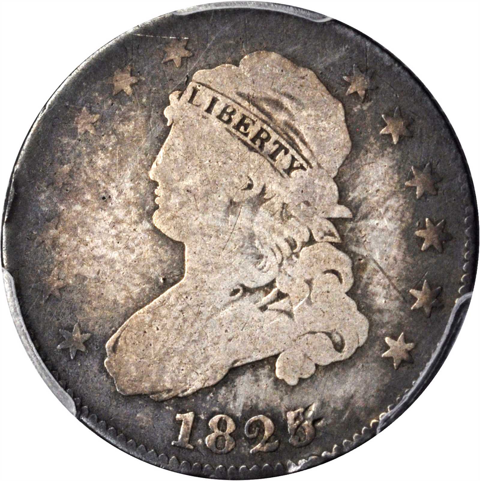 1825/4/2 Capped Bust Quarter. B-1. Good-4 (PCGS).