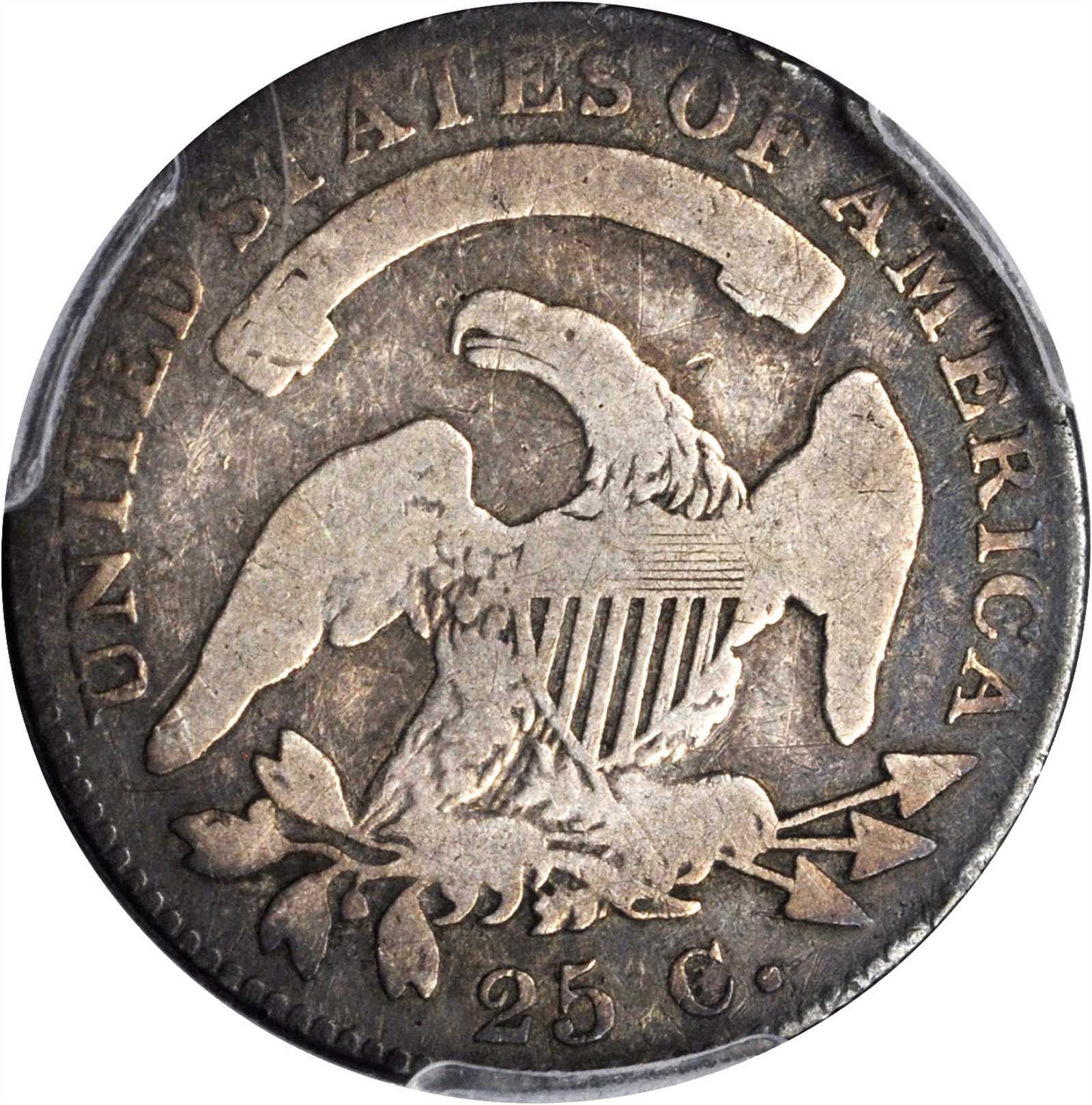 1825/4/2 25c Overdate, B-1, FS-301 G6 thumbnail 2