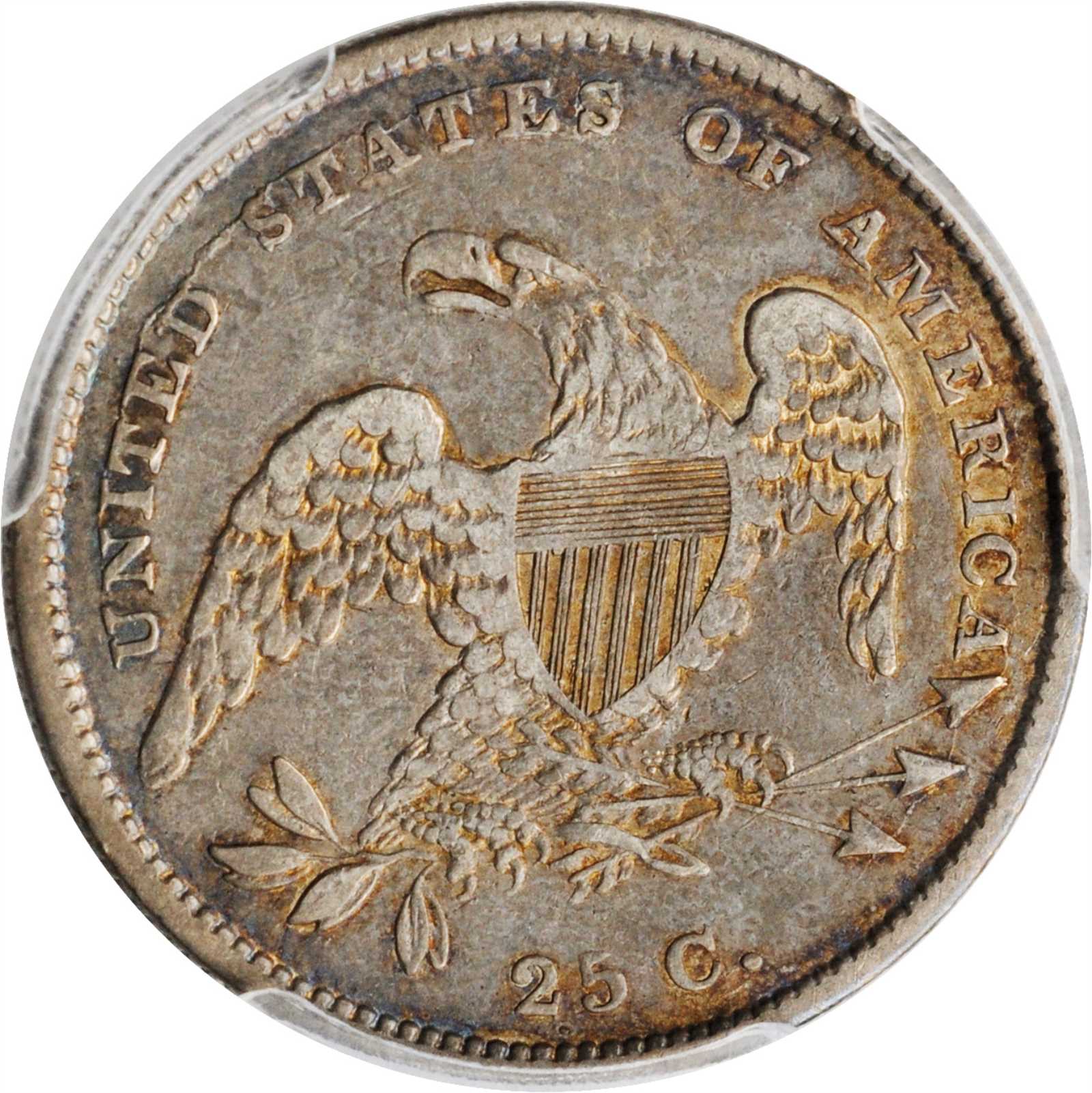1831 25c Small Letters, B-2 VF30 CAC thumbnail 2