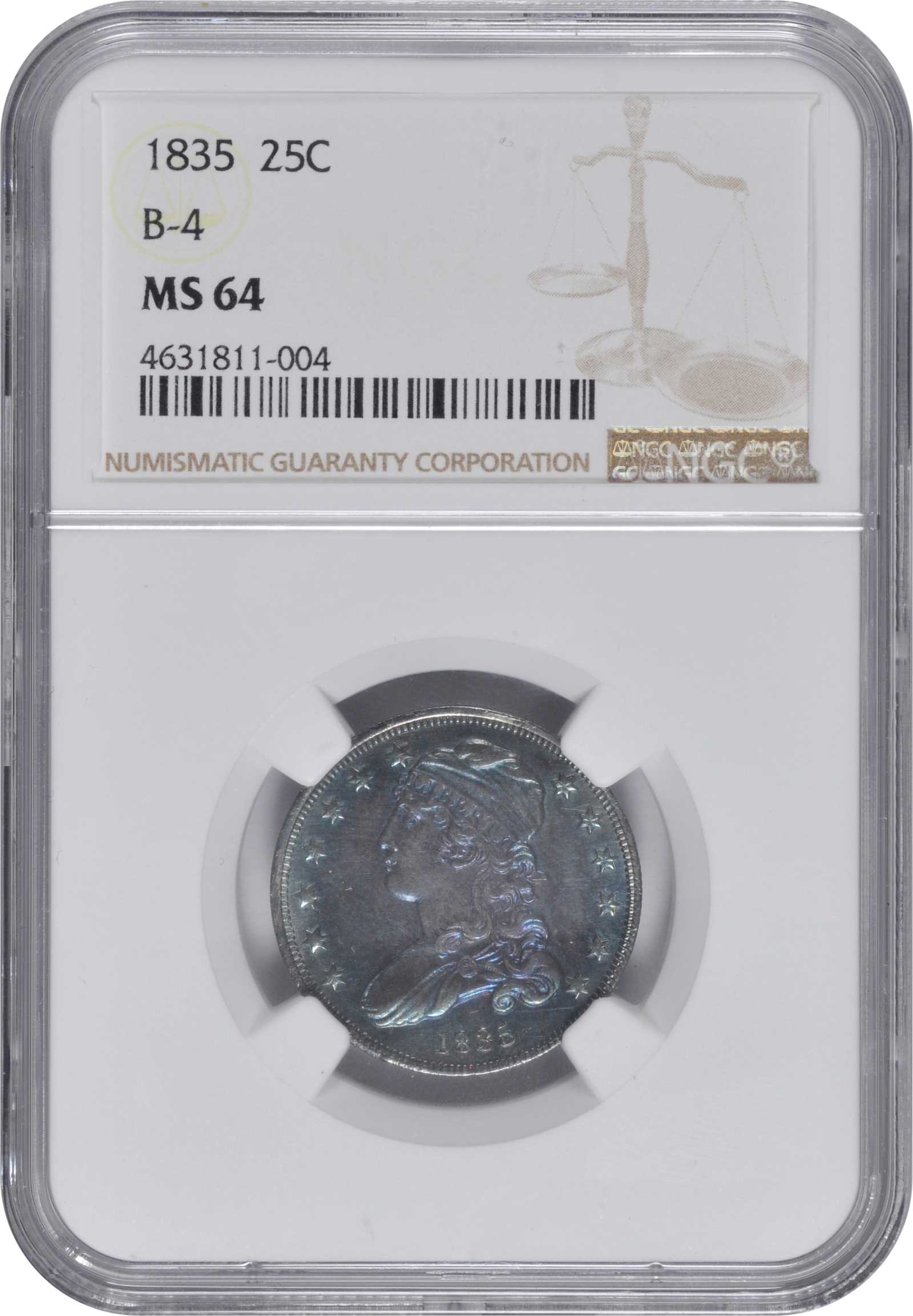 1835 25c B-4 AU58 thumbnail 15