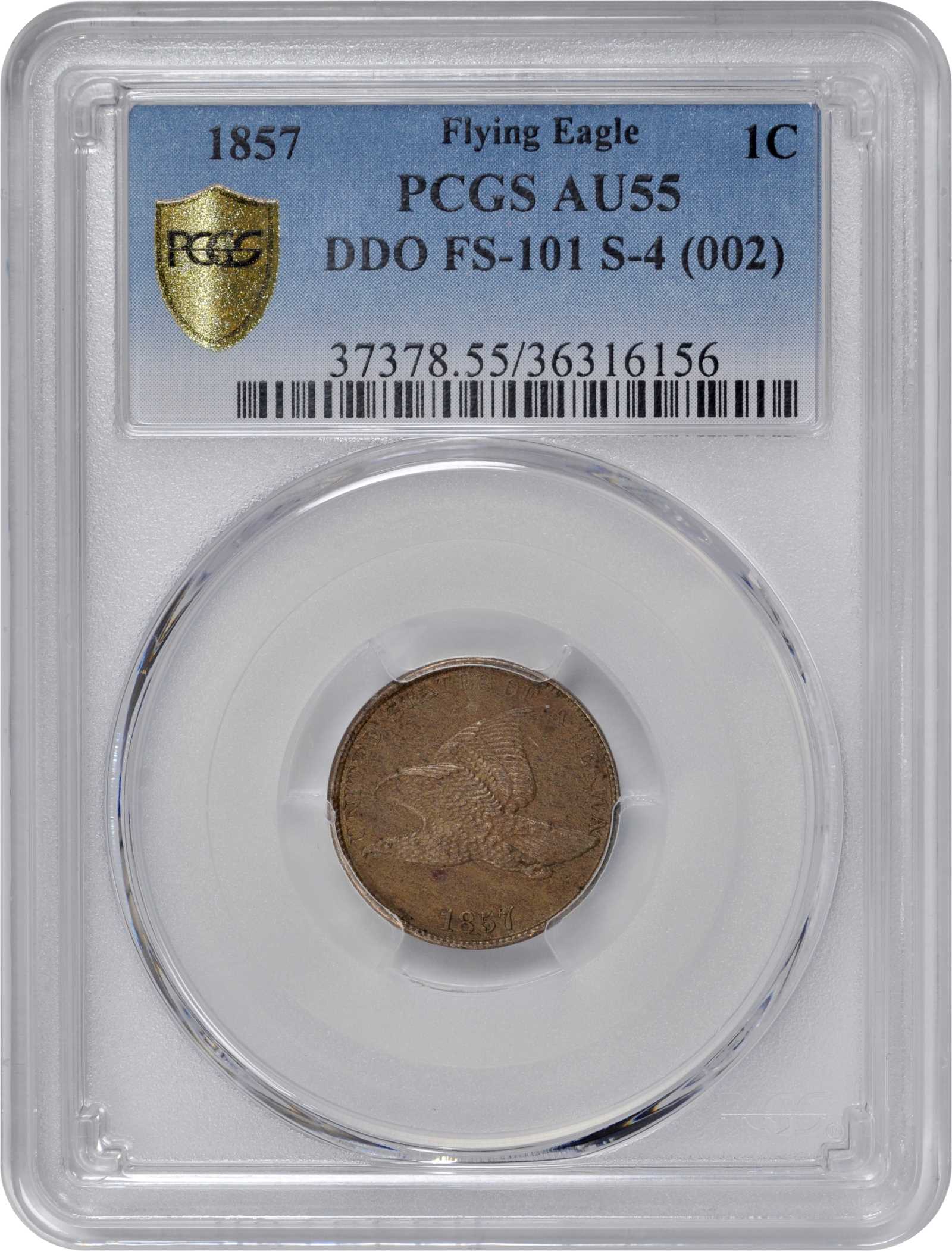 1857 1c Flying Eagle, FS-101, S-4 G4 thumbnail 22