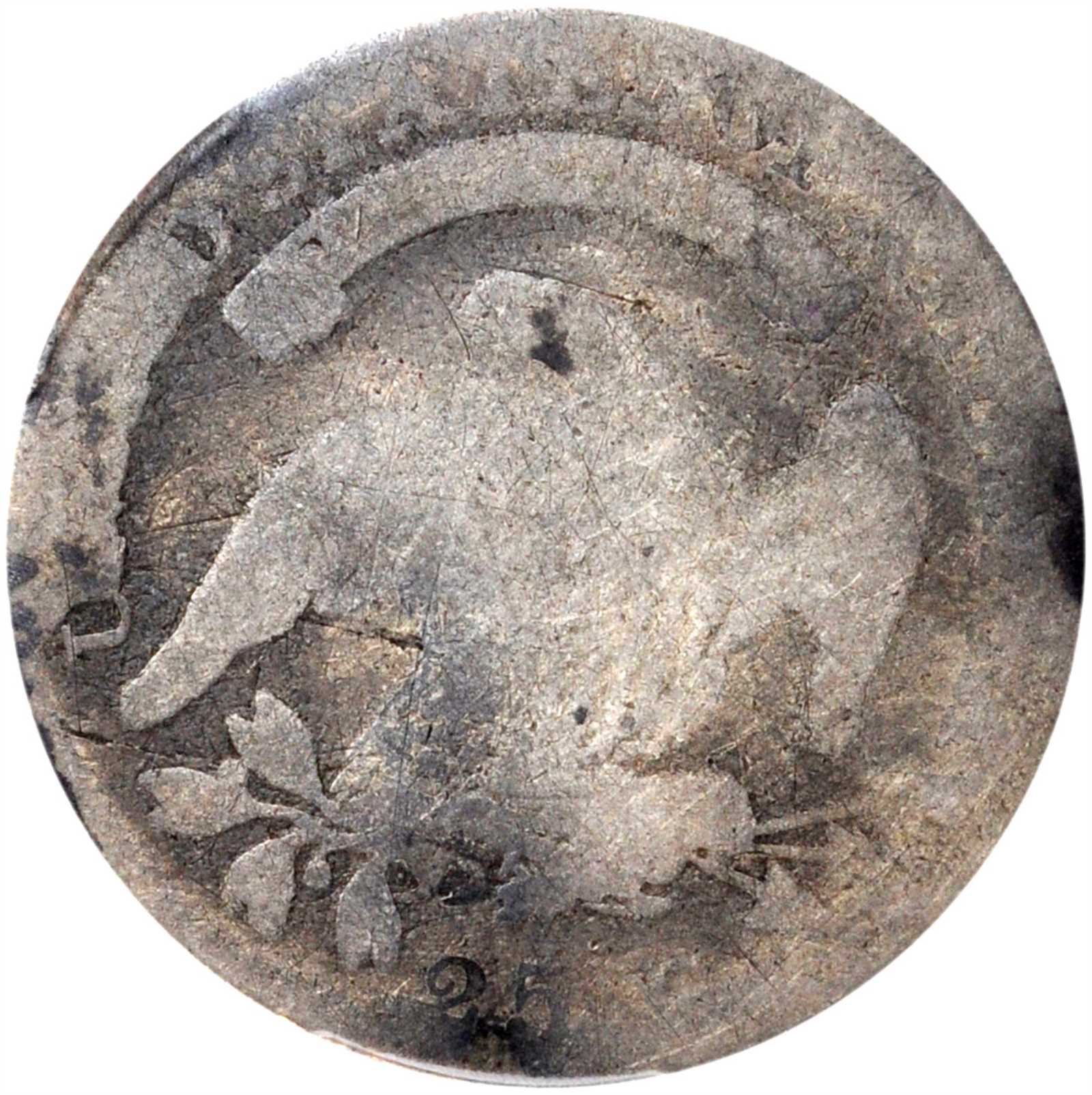 1825/4/(2) 25c Overdate, B-3, FS-303 VG10 thumbnail 20