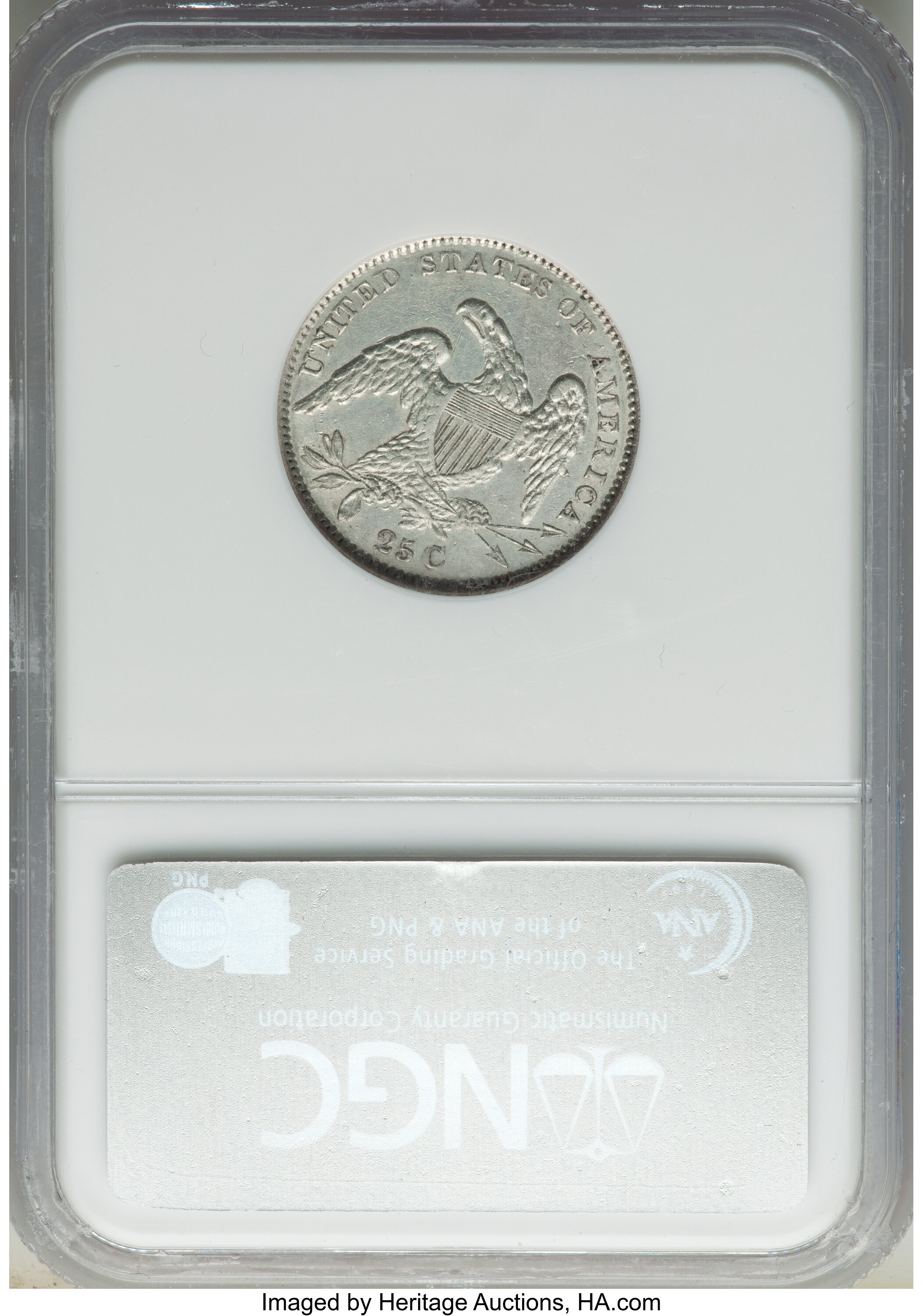 1833 25c Recut Legend Reverse, B-2, FS-901 G4 CAC thumbnail 16