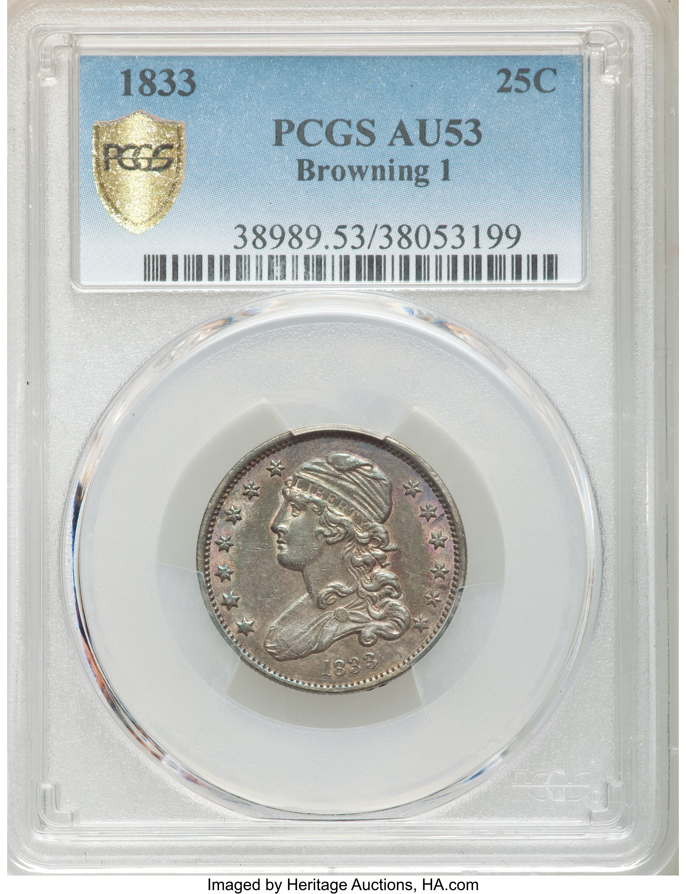 1833 25c B-1 XF40 thumbnail 17