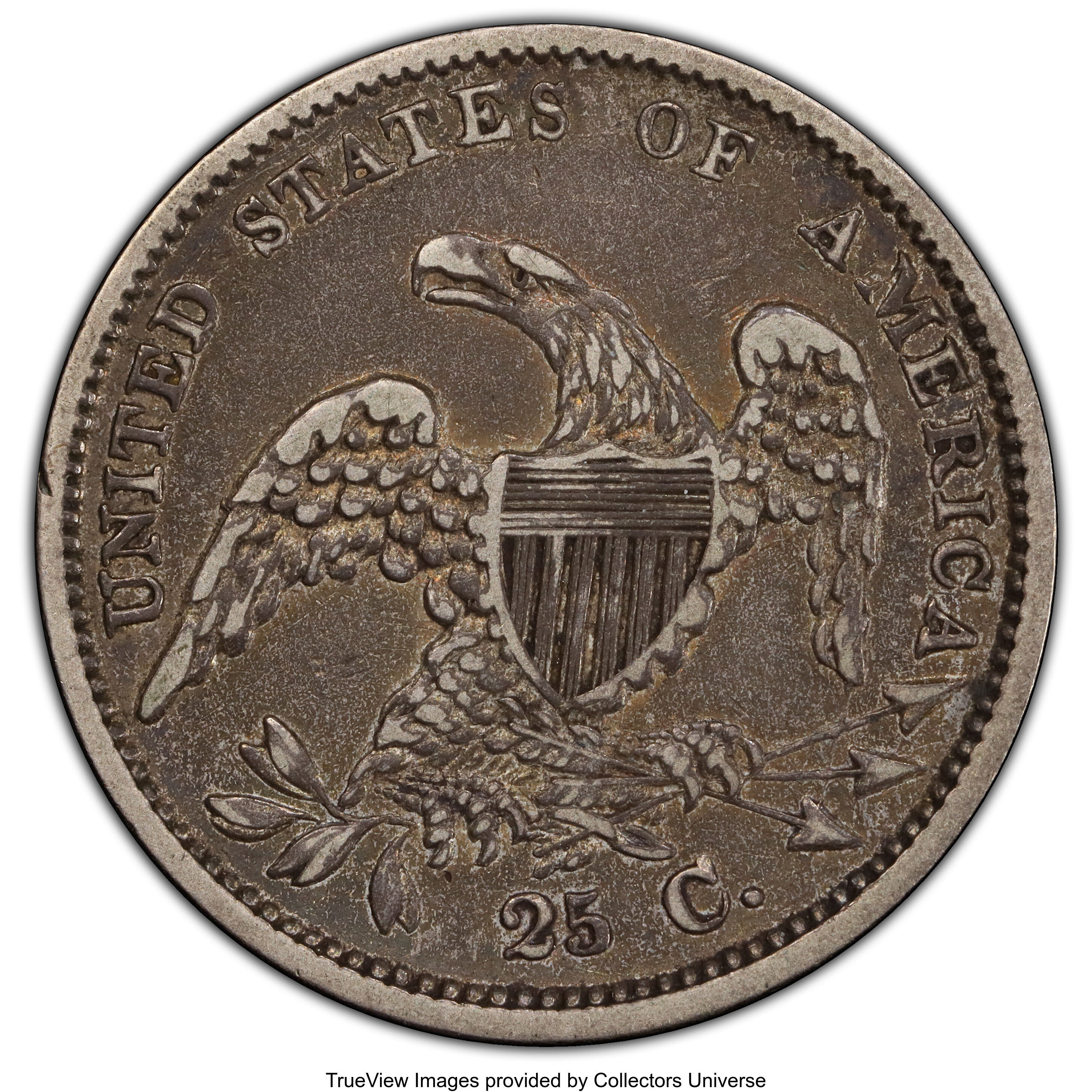 1834 25c B-4 XF40 CAC thumbnail 21