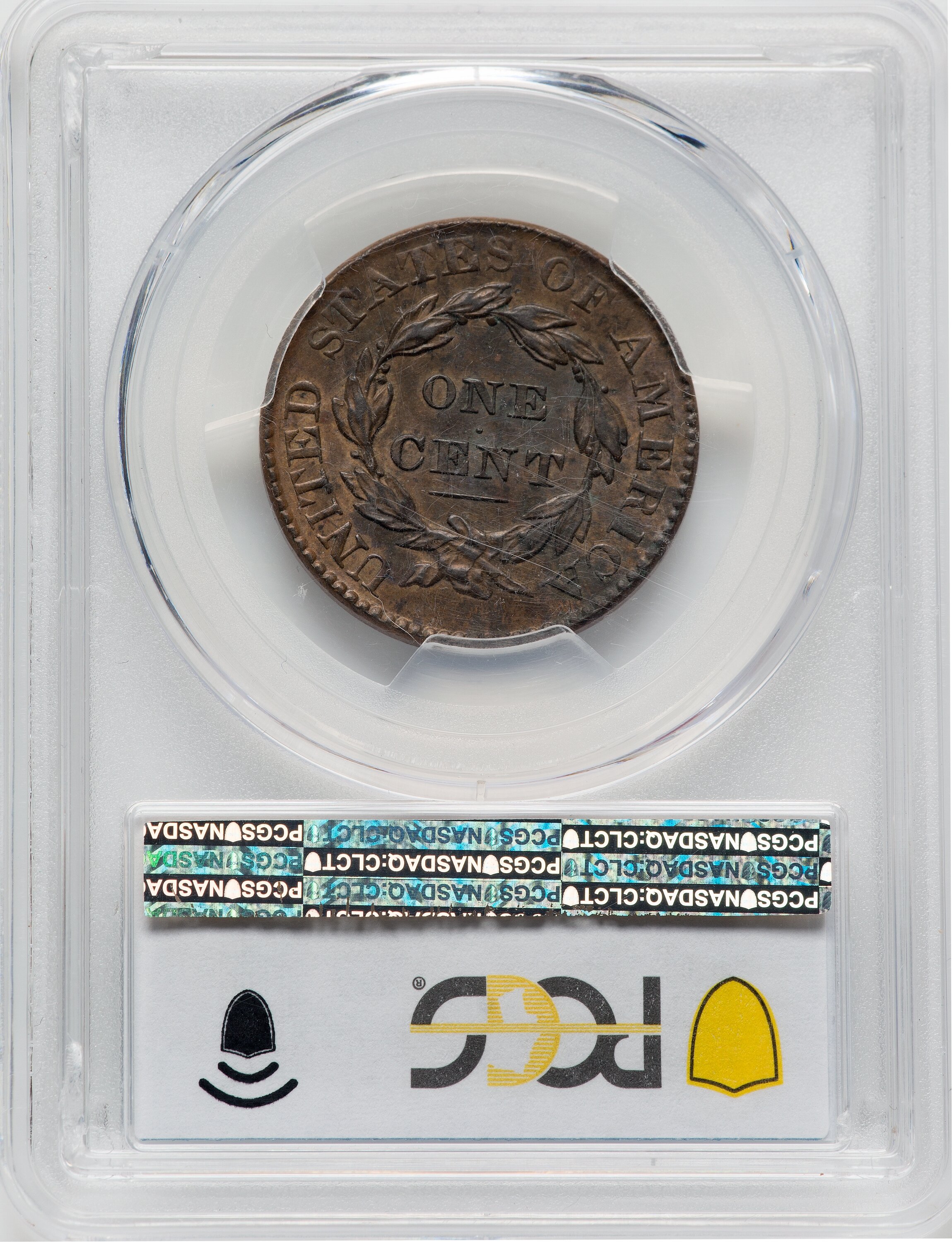 1828 1c Large Narrow Date, N-6 MS BN XF45 BN CAC thumbnail 23