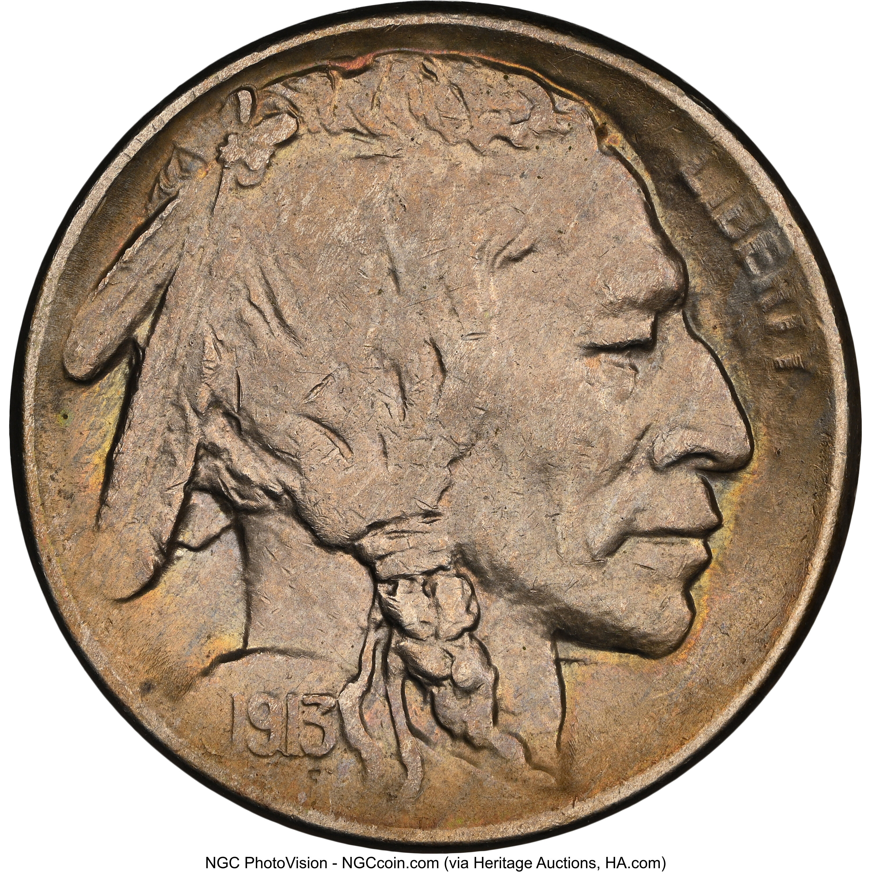 1913-S 5C Type Two AU53 NGC. NGC Census: (68/1214). PCGS Population: (106/2133). CDN: $480 Whsle. Bid for NGC/PCGS AU53. Mi...