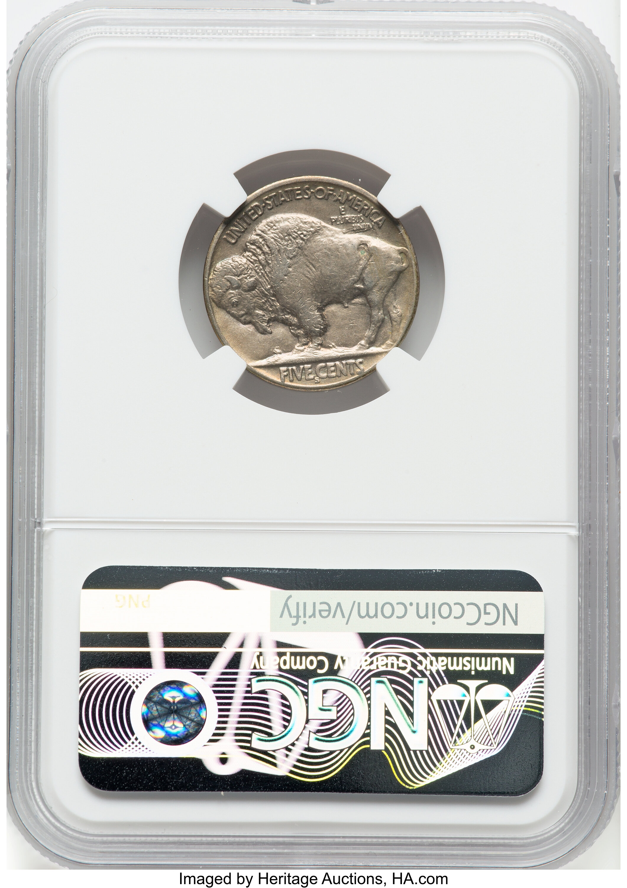 1913-S 5c Buffalo, Type 2 AU53 thumbnail 2