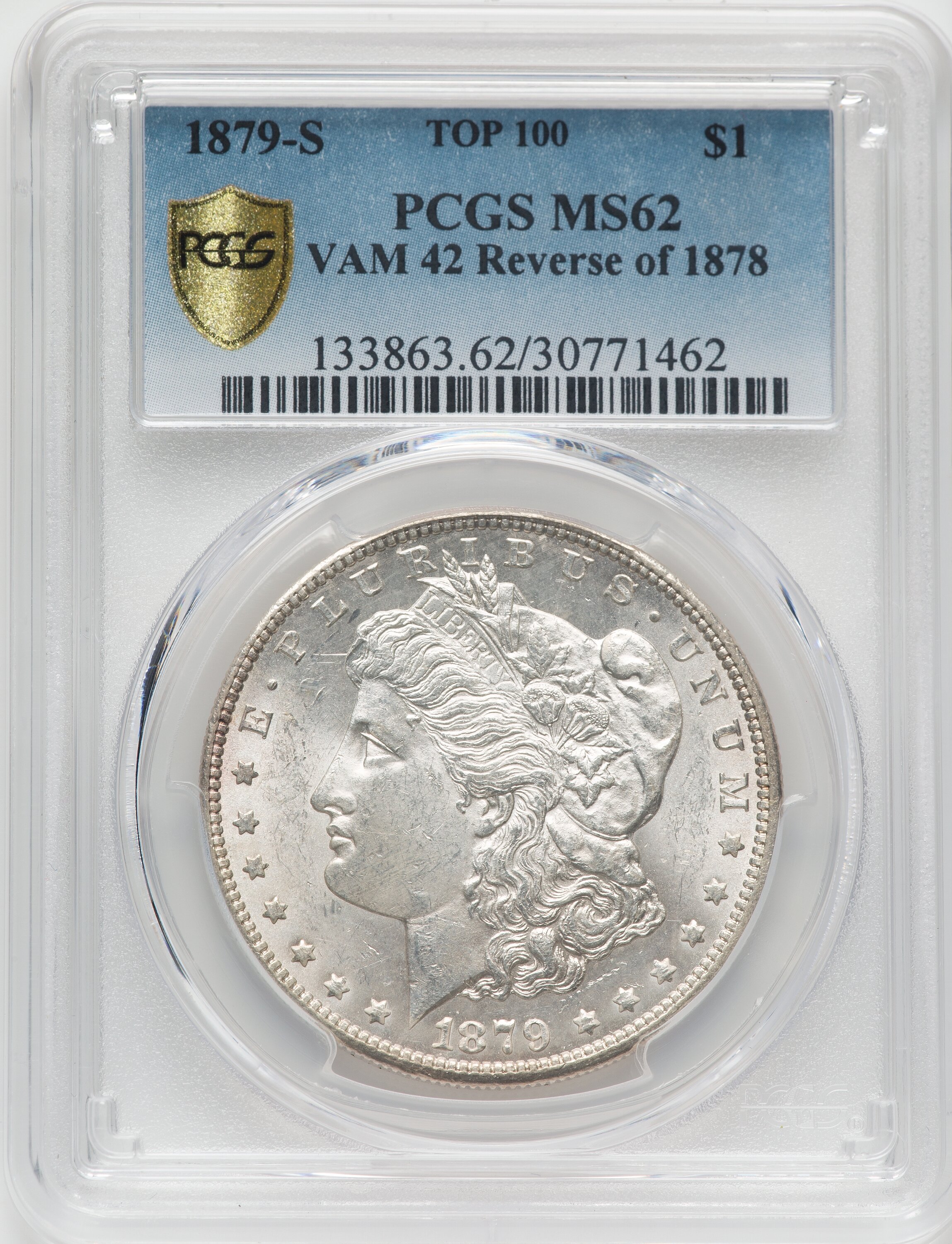 1879-S $1  Reverse of 1878, VAM-42 MS62 thumbnail 6