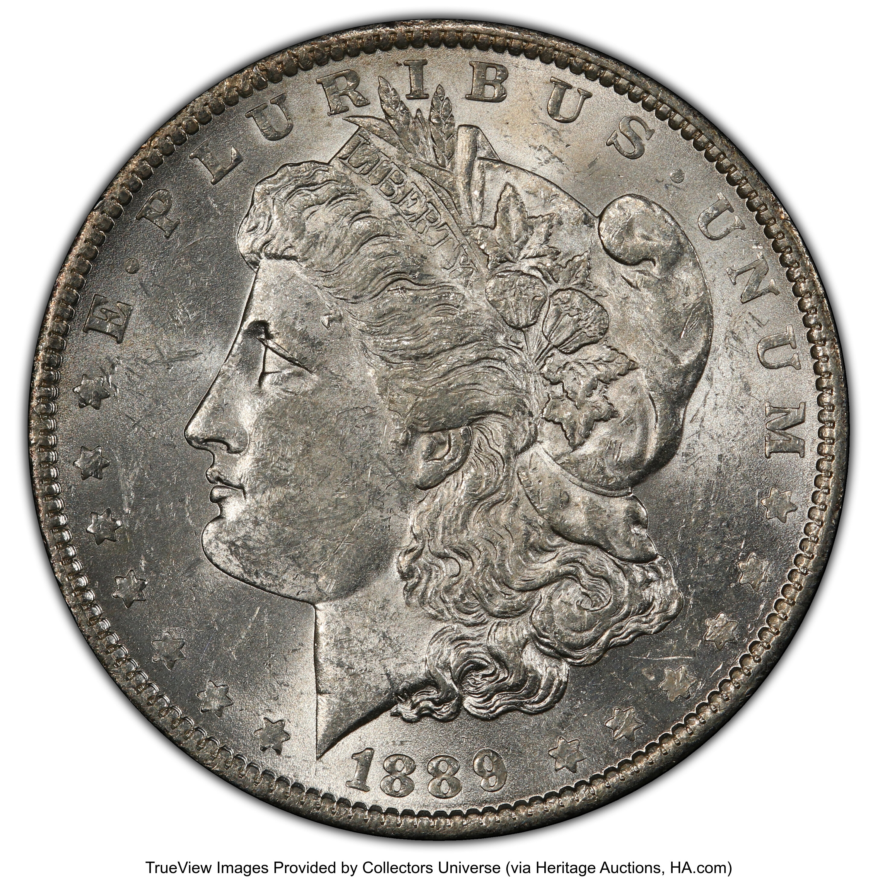 1889-O $1 MS60 PCGS. PCGS Population: (64/7058 and 0/316+). NGC Census: (73/4177 and 0/76+). CDN: $395 Whsle. Bid for NGC/P...