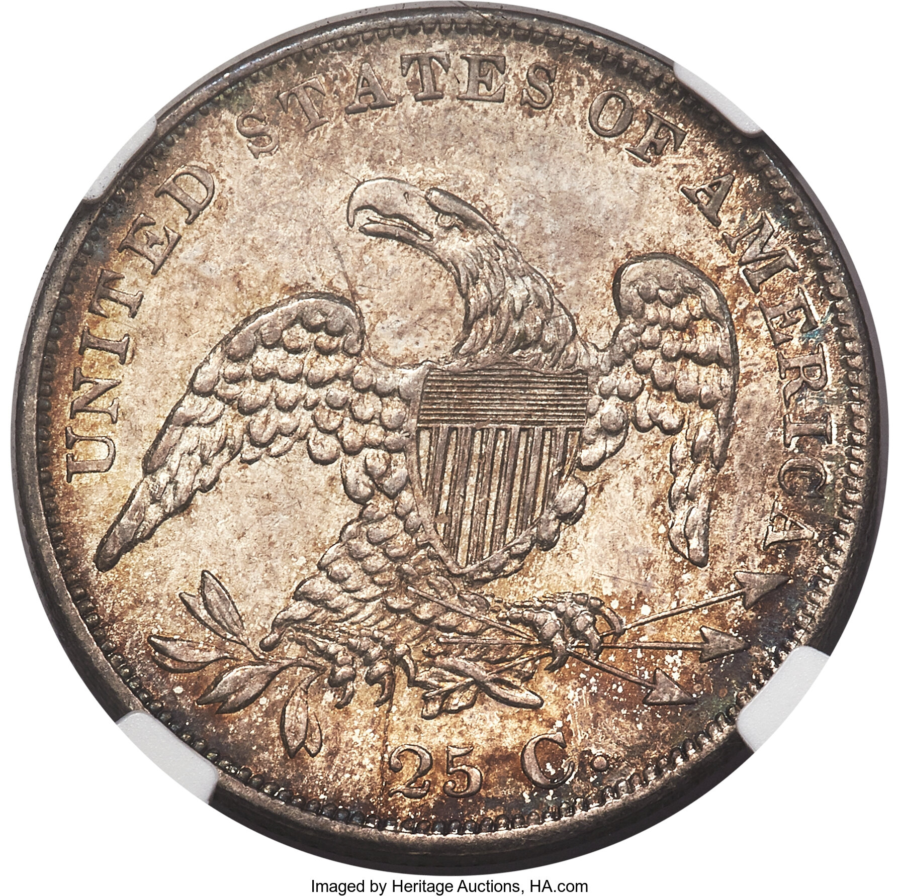 1836 25c B-3 MS62 CAC thumbnail 4