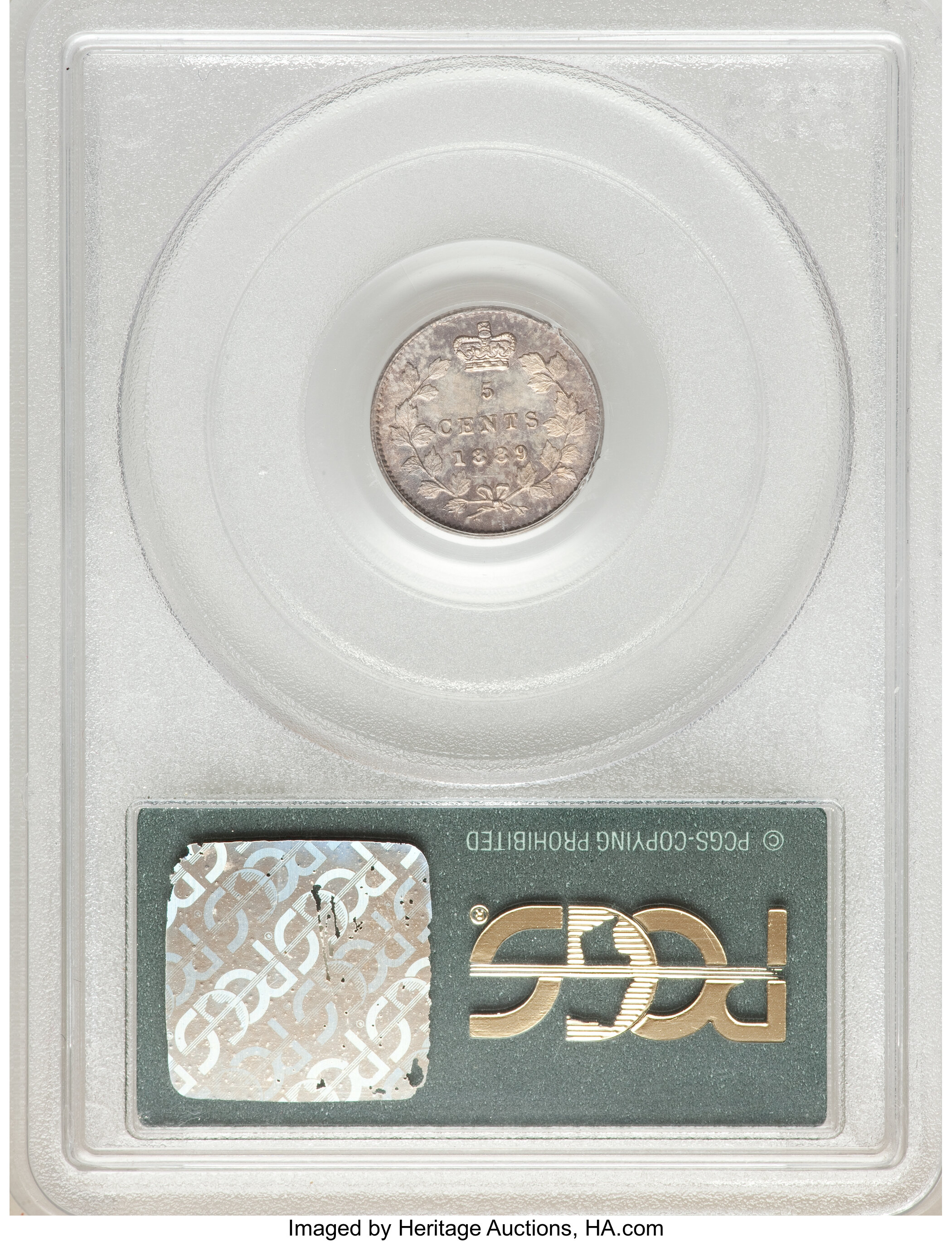 1889 5c XF40 thumbnail 4