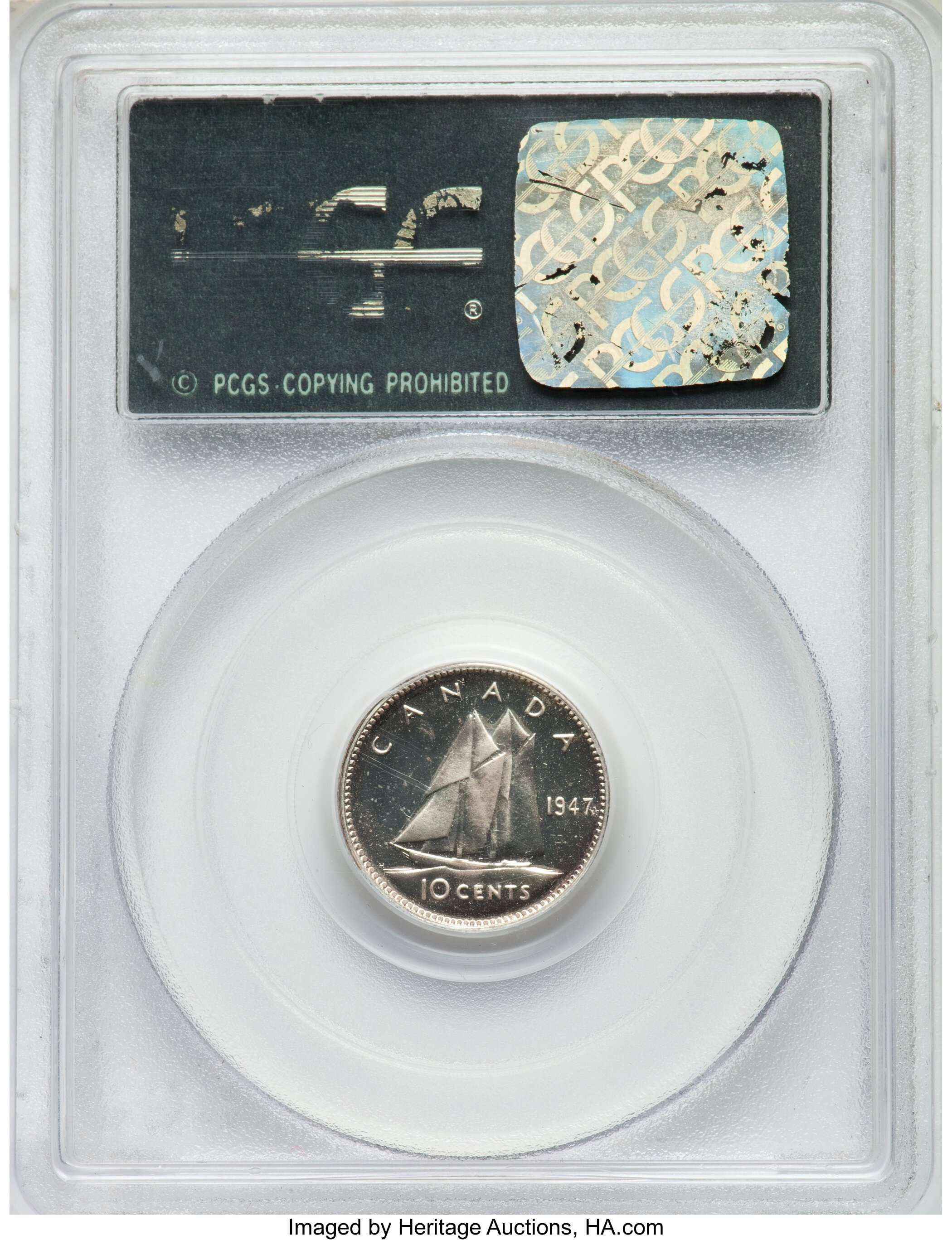 1947 10c Bluenose, Maple Leaf MS63 thumbnail 8