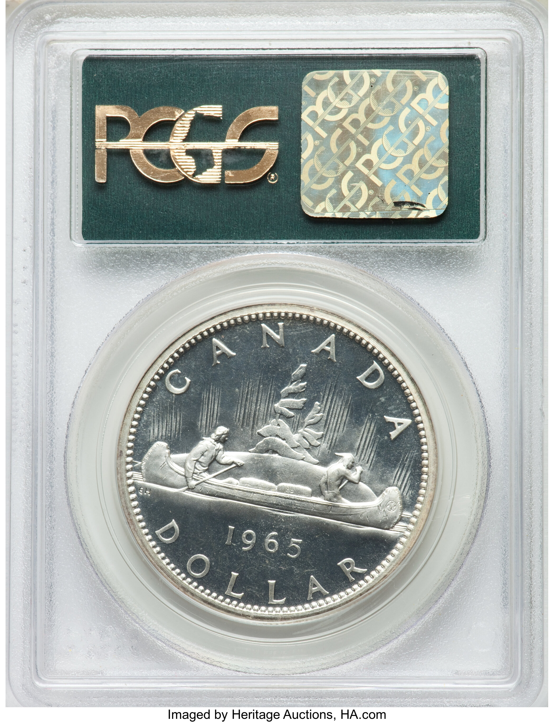 1965 S$1  Type 3, Large Beads, Block 5 PL MS63 thumbnail 18