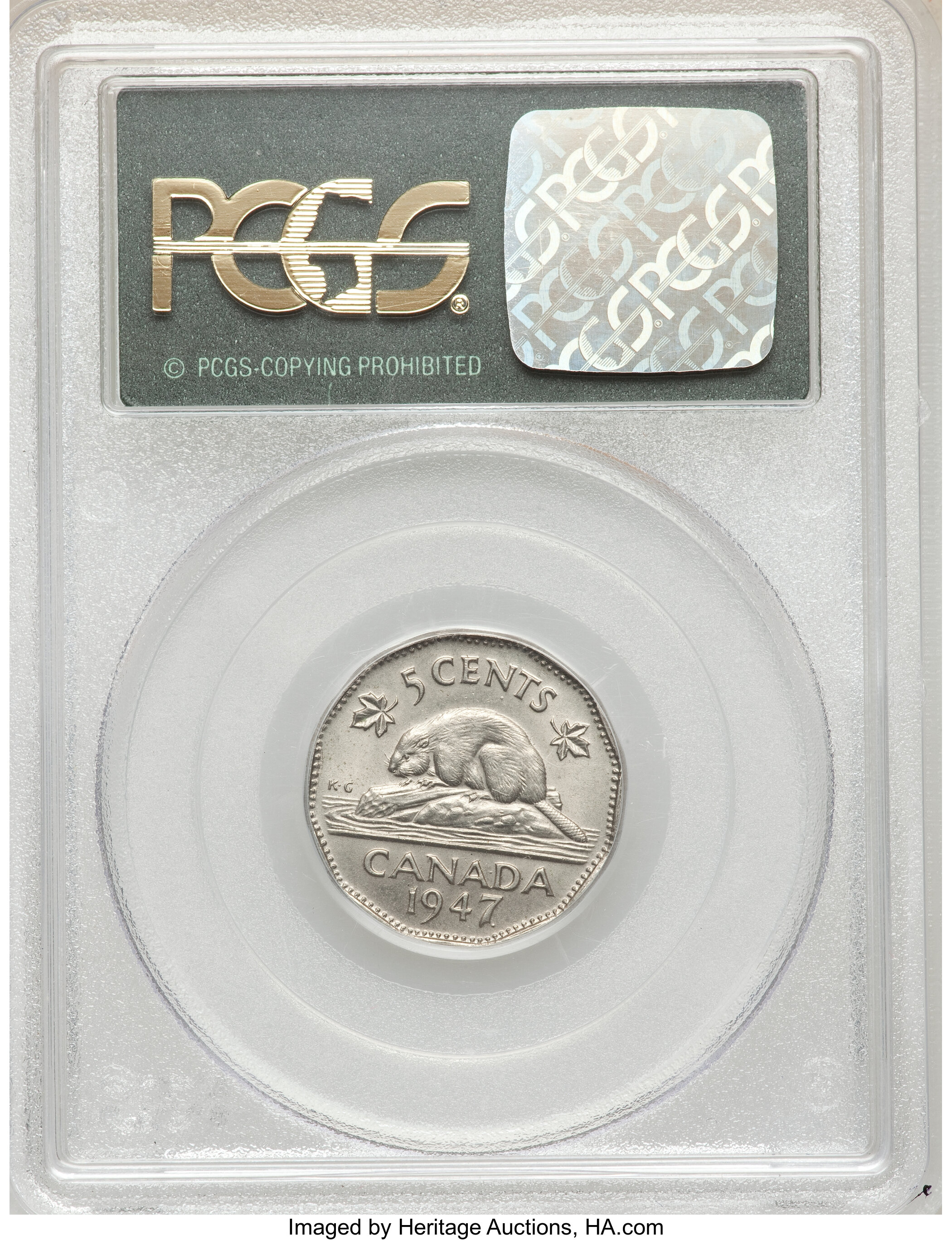 1947 5c Beaver, Dot G4 thumbnail 4
