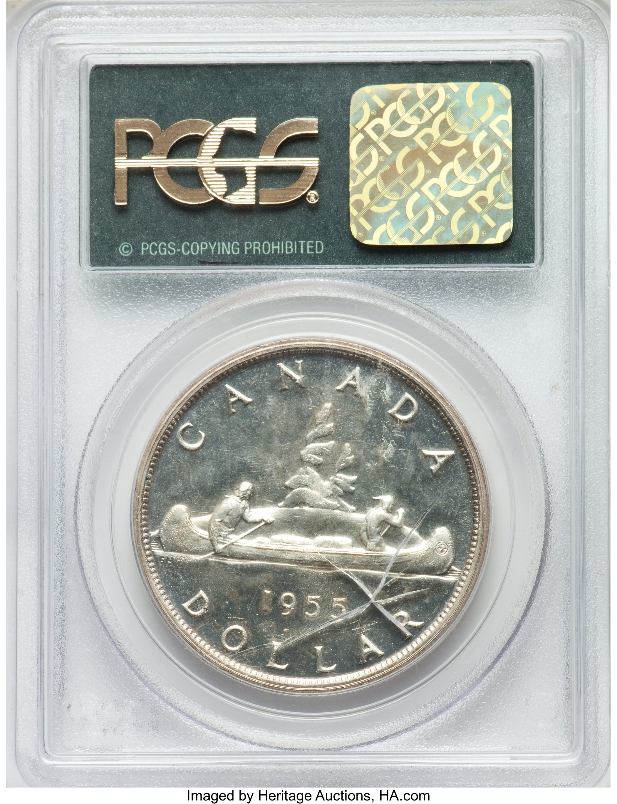 1955 S$1  PL MS64 thumbnail 3