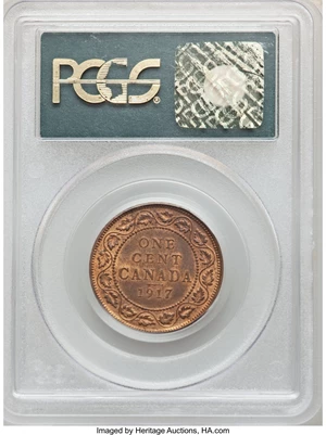 image for: Canada: George V Cent 1917 MS65 Red and Brown PCGS,...
