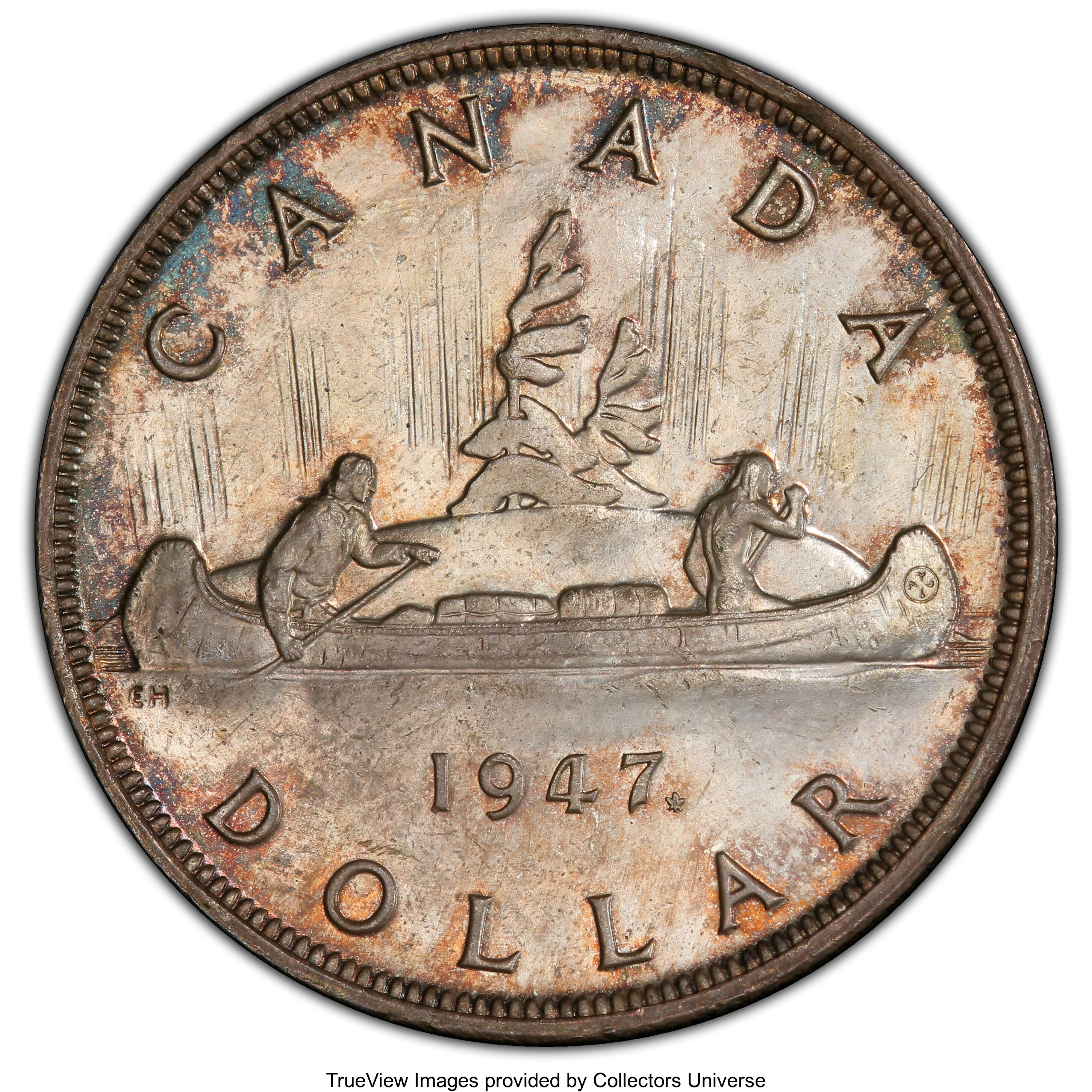 1947 S$1 Maple Leaf MS (KM-37) MS63 thumbnail 8