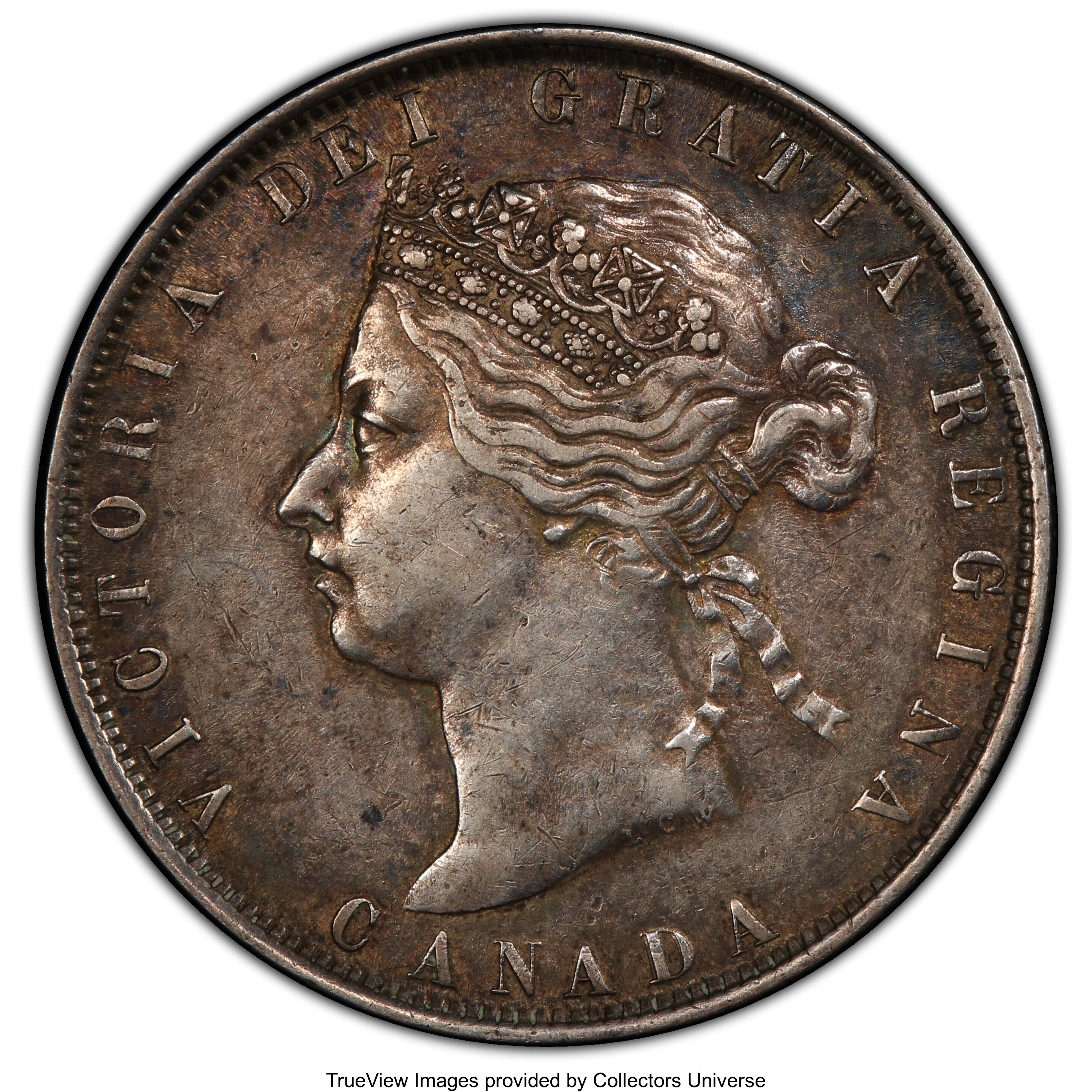 Canada: Victoria 50 Cents 1872-H AU50 PCGS,...