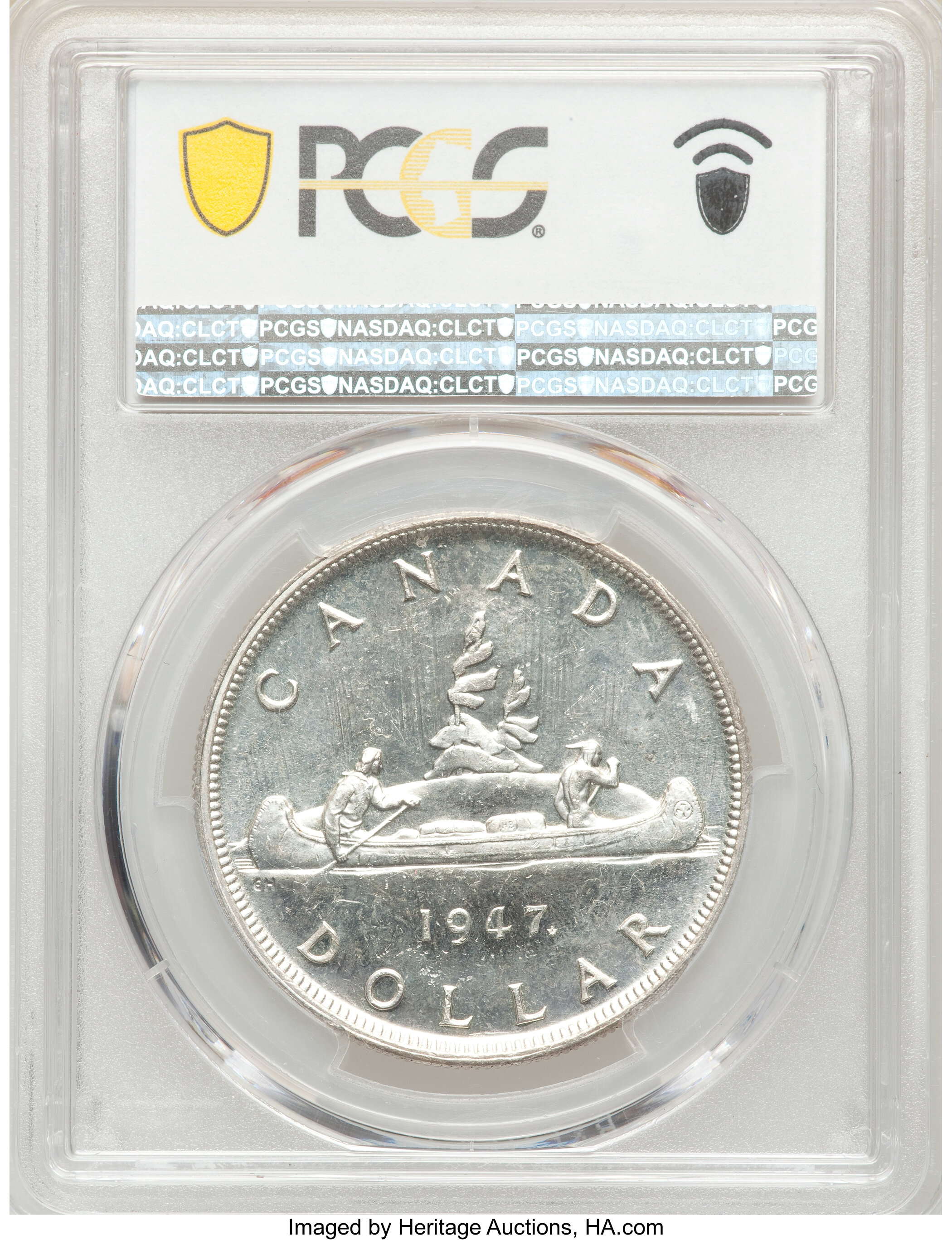 1947 S$1 Maple Leaf MS (KM-37) XF40 thumbnail 20
