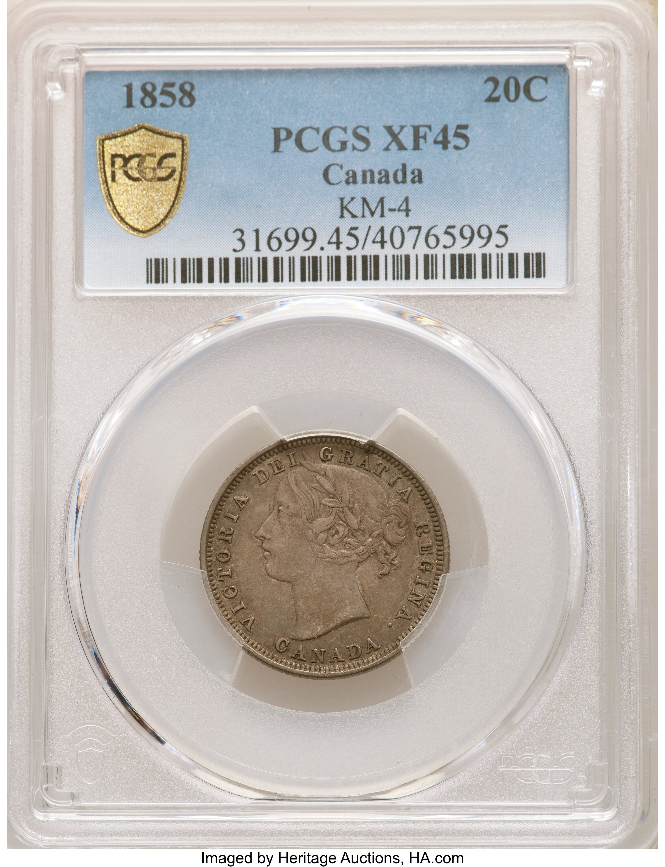 1858 20c Province of Canada, Coin Turn ↑↓ VG10 thumbnail 21