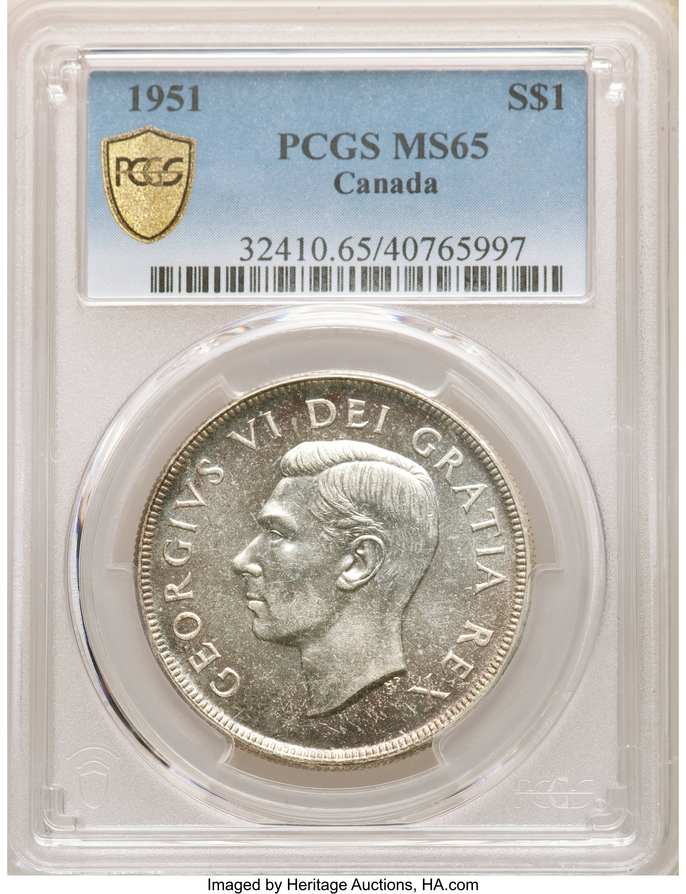 1951 S$1 Full Water Lines MS (KM-37) VG8 thumbnail 17
