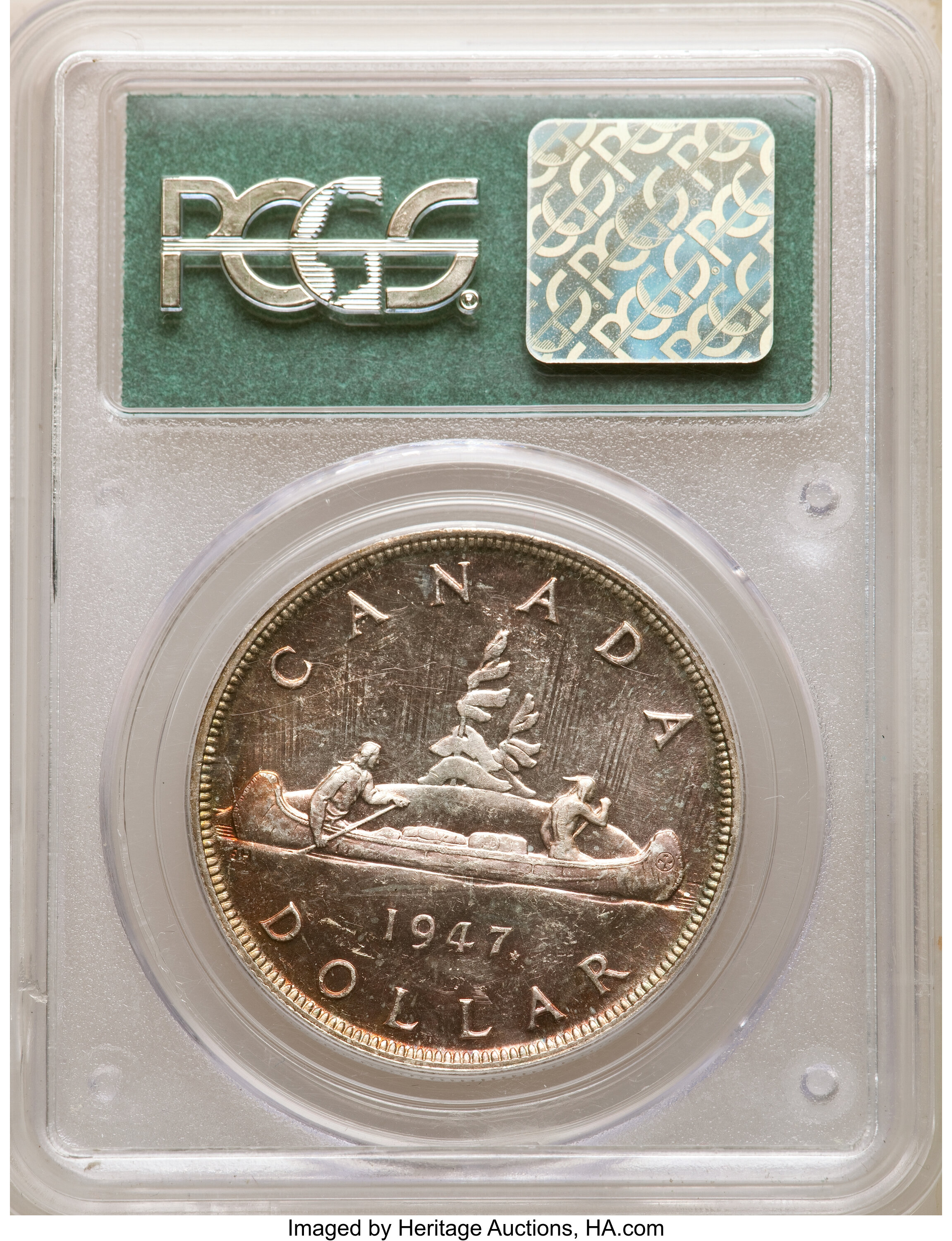 1947 S$1 Maple Leaf MS (KM-37) MS63 thumbnail 4