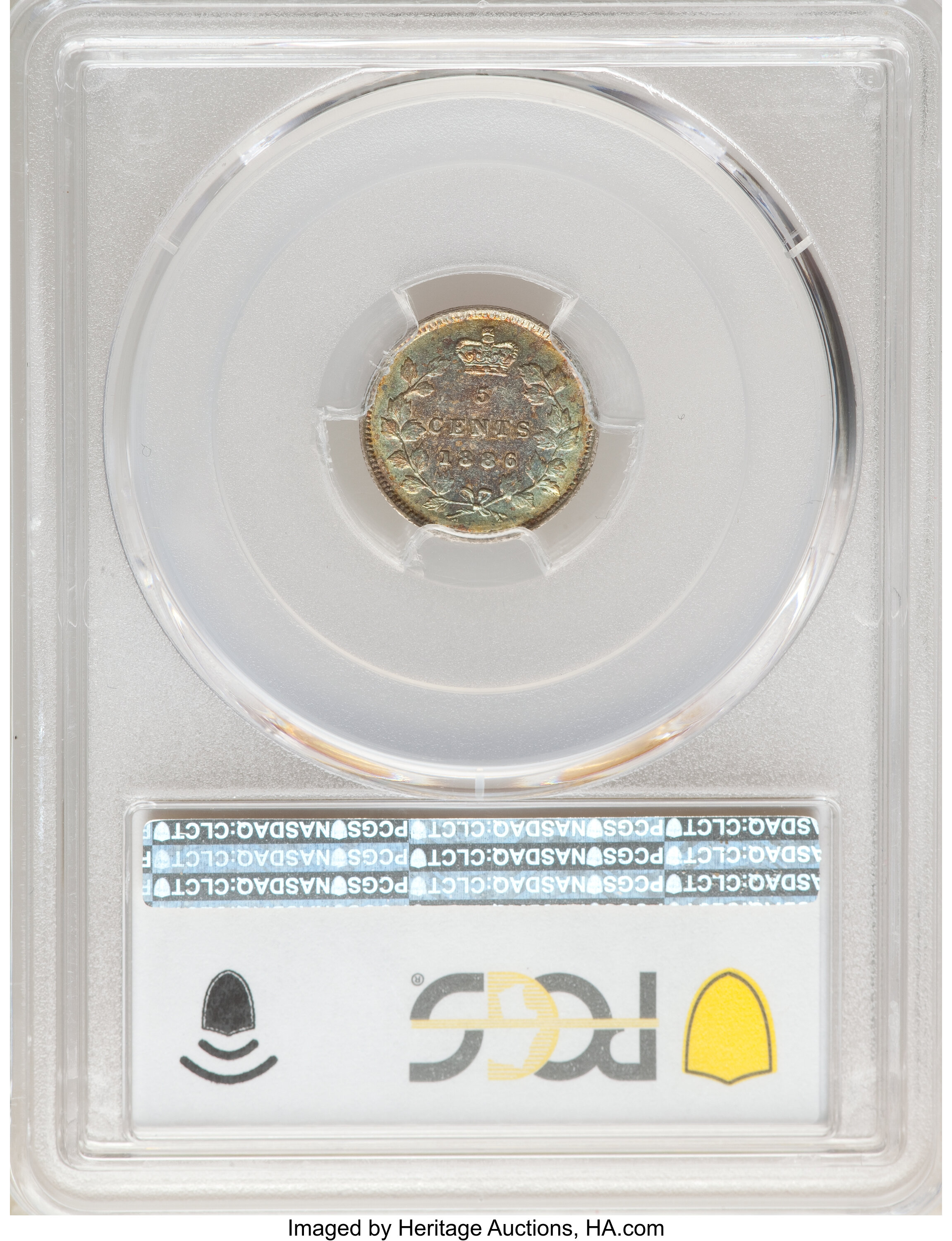 1886 5c Small 6 AU50 thumbnail 4