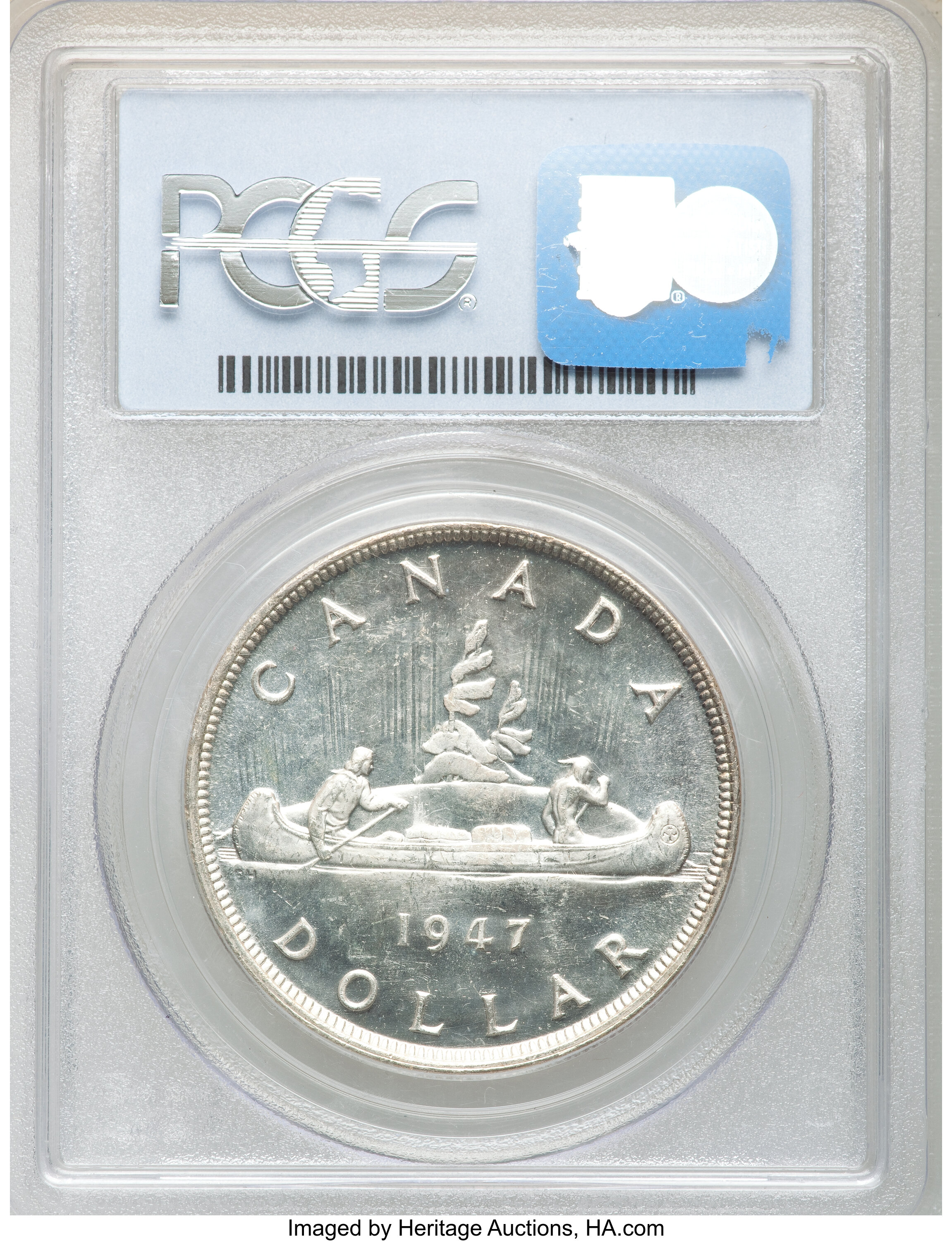 1947 S$1 Blunt 7 MS (KM-37) MS64 thumbnail 5