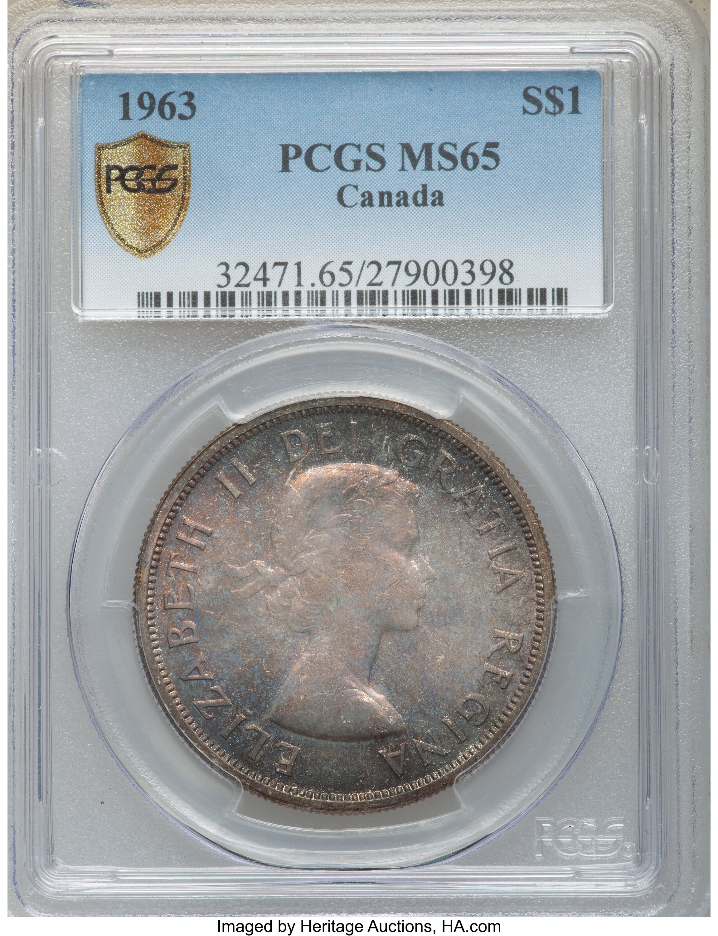 Canada: Elizabeth II Dollar 1963 MS65 PCGS,...