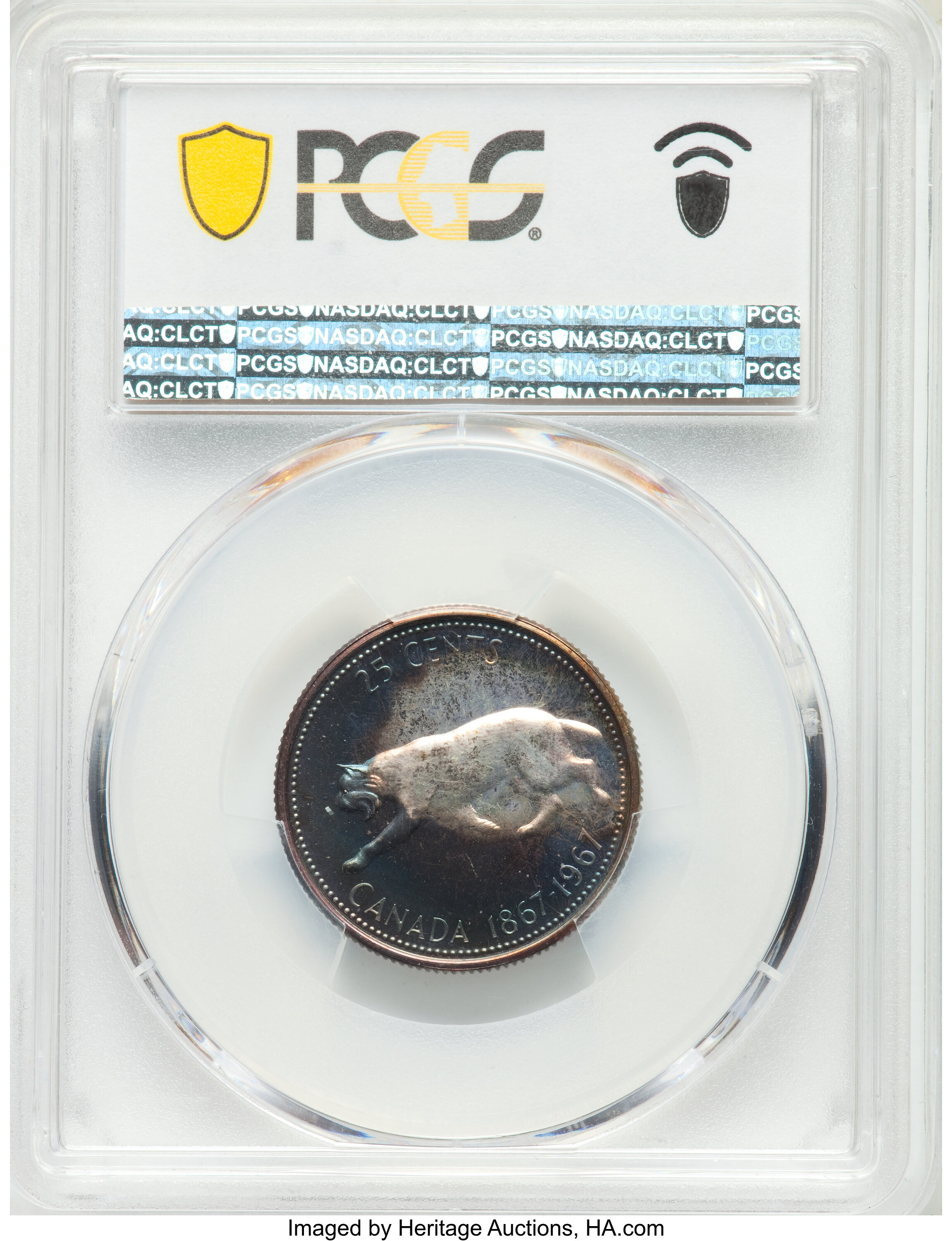 1867-1967 25c 80% Silver, Bobcat PR61 thumbnail 3