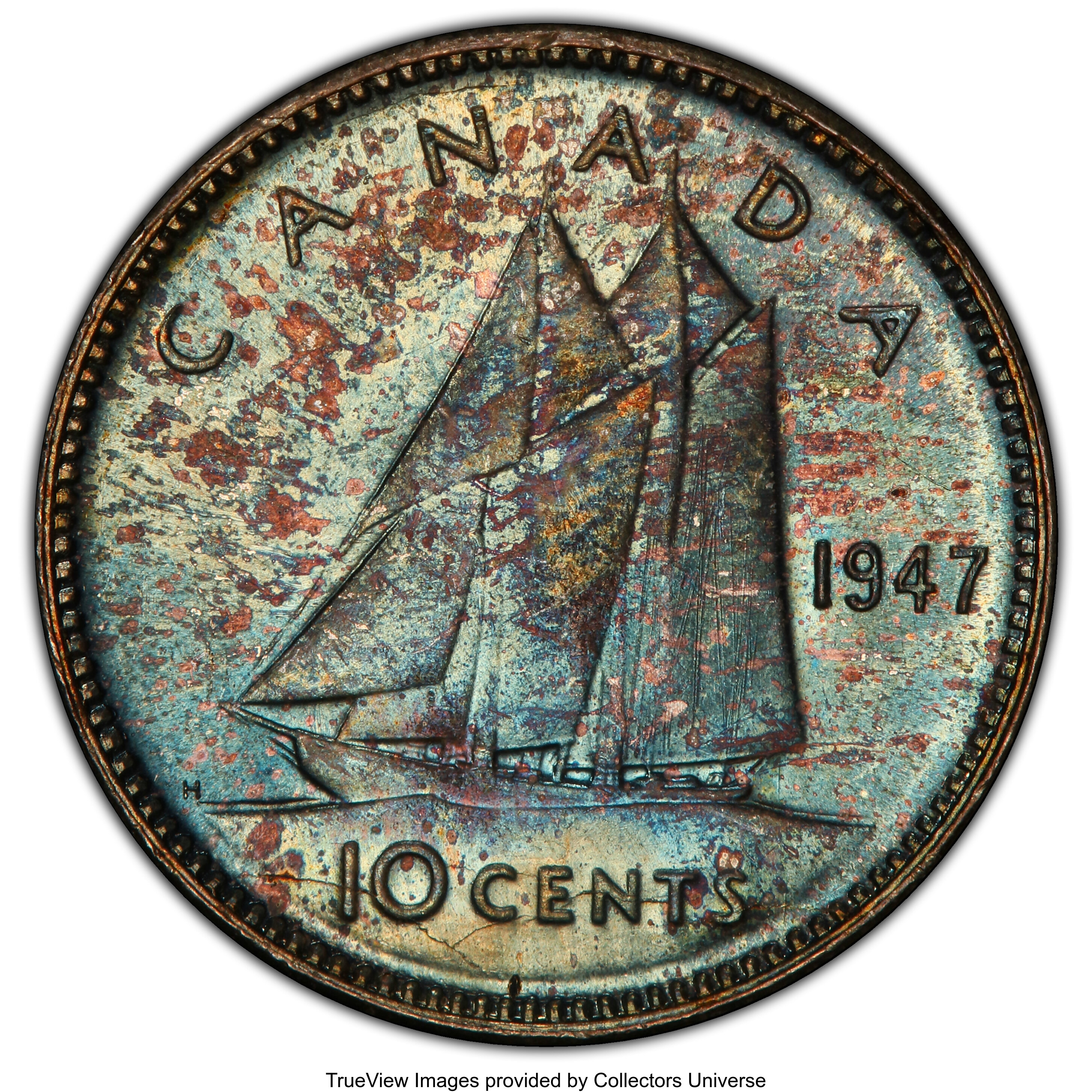 1947 10c Bluenose VF25 thumbnail 13