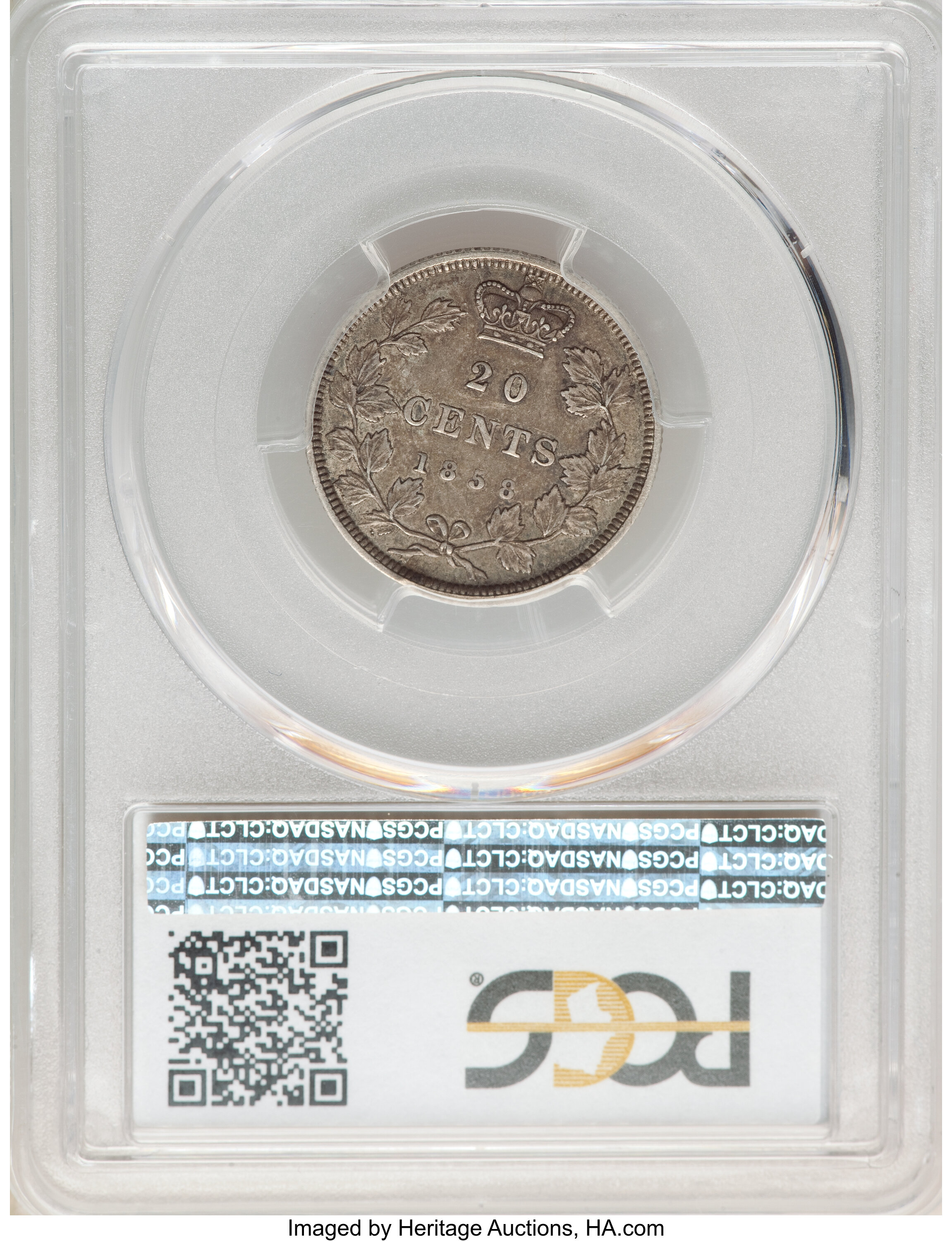1858 20c Province of Canada, Coin Turn ↑↓ VG10 thumbnail 26