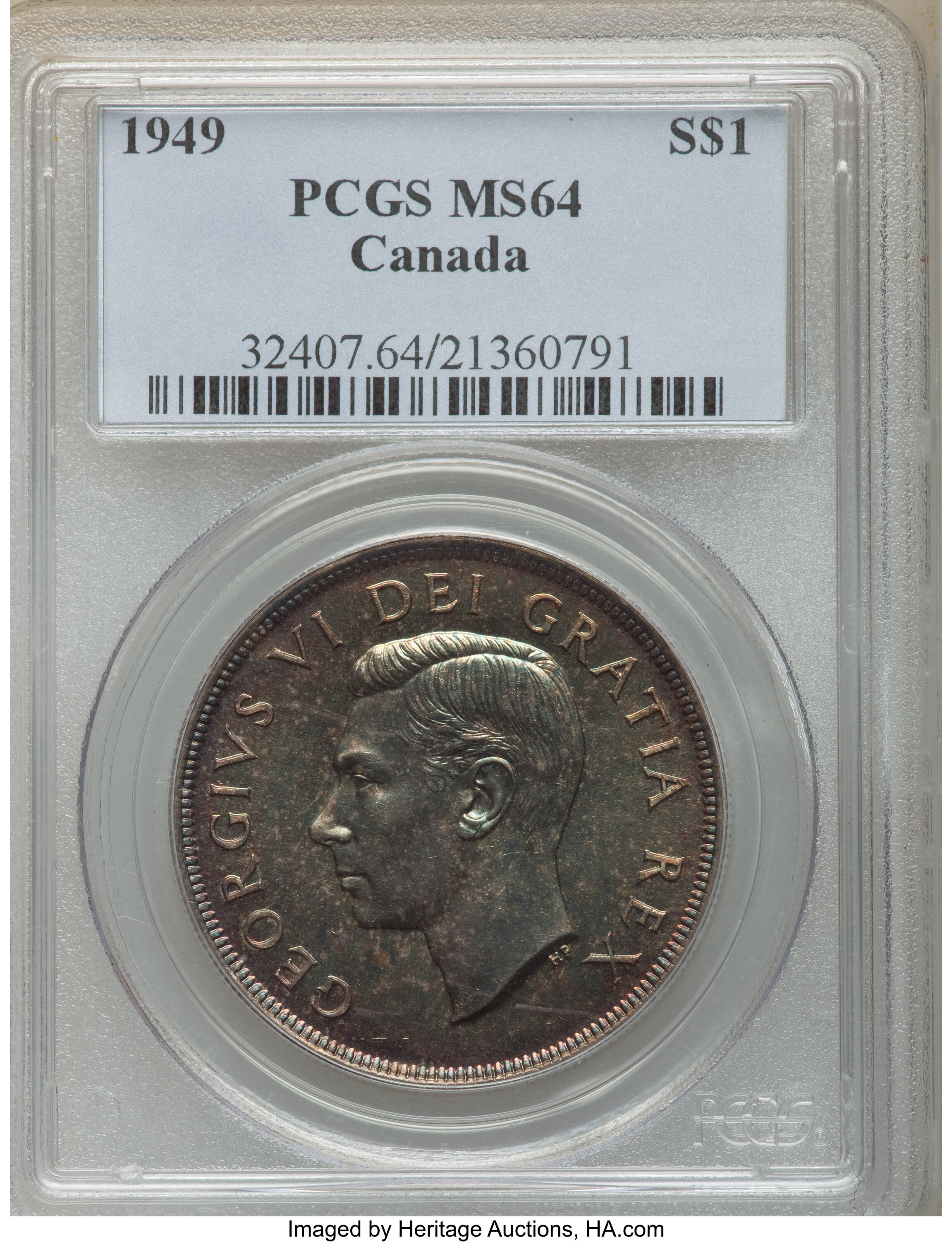 Canada: George VI Dollar 1949 MS64 PCGS,...