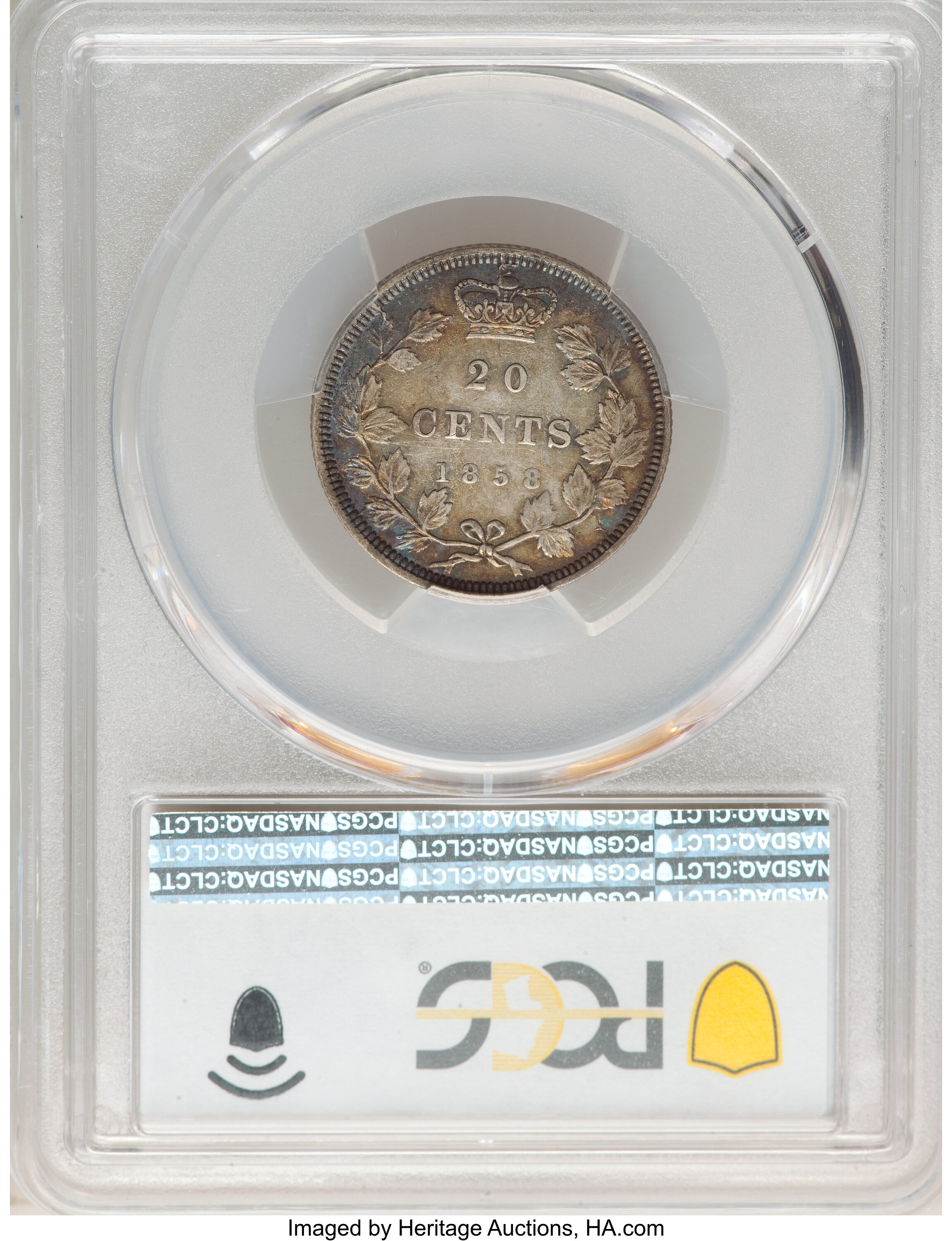 1858 20c Province of Canada, Coin Turn ↑↓ VF30 thumbnail 26