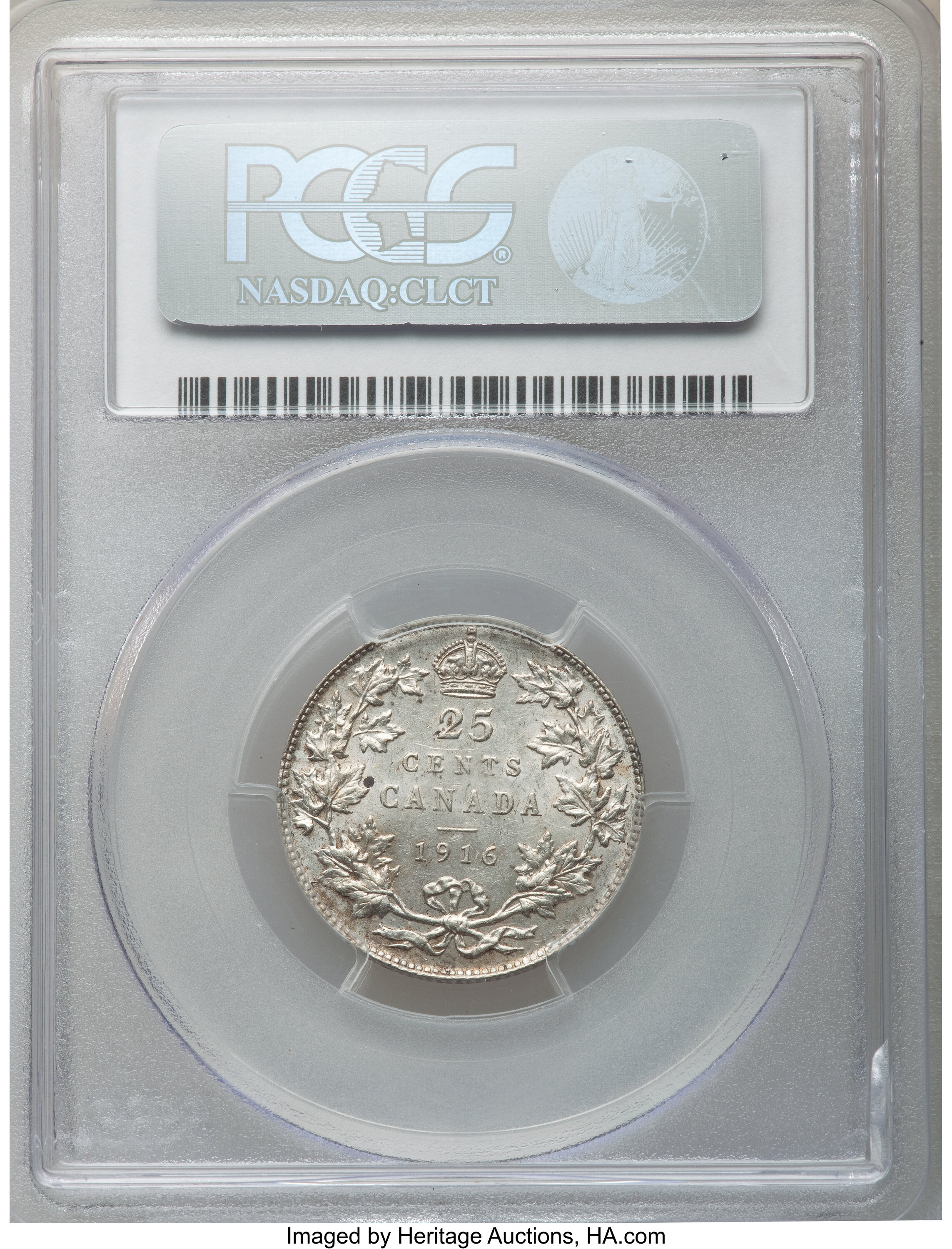 1916 25c AU50 thumbnail 2