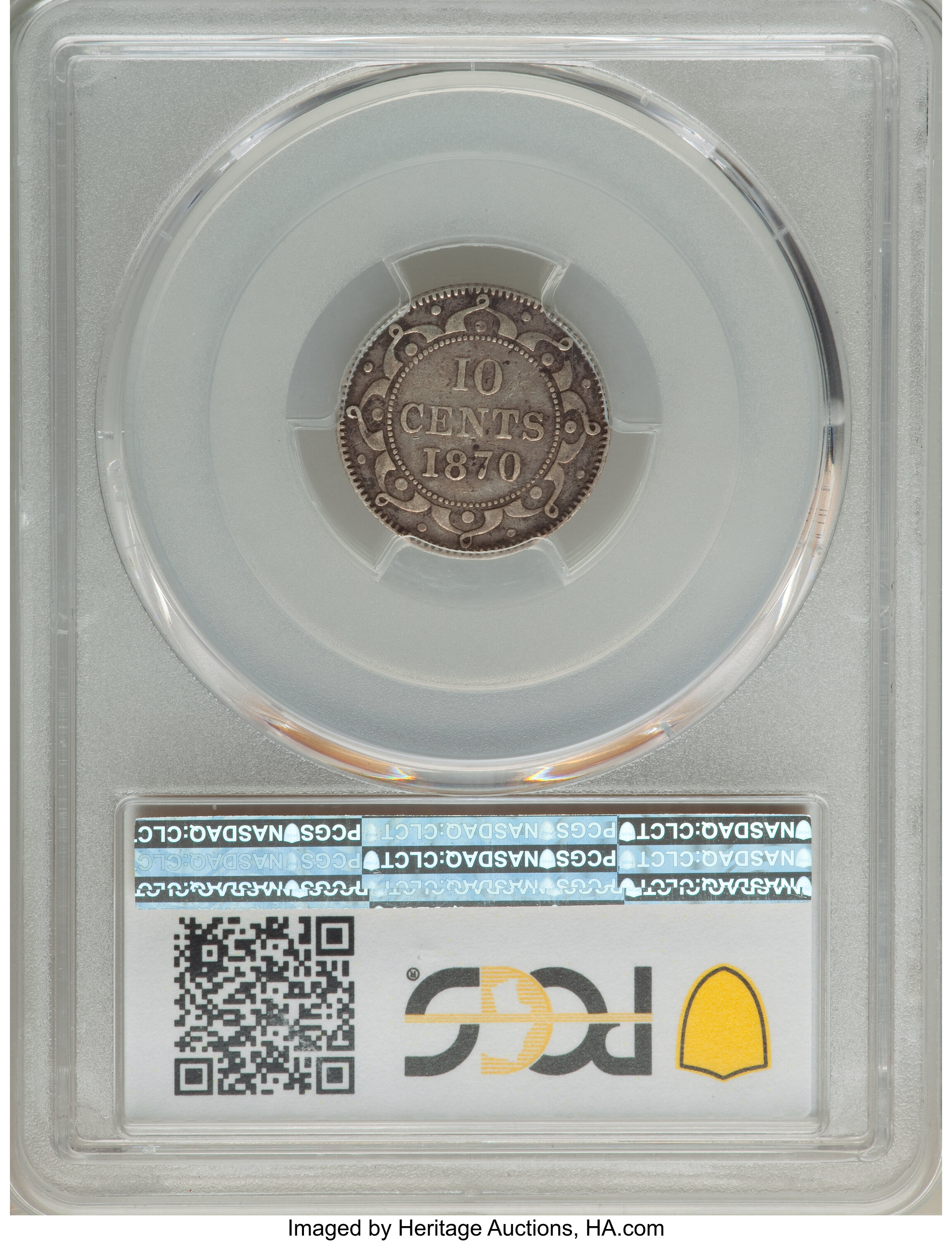1870 10c Newfoundland, Reeded Edge AU58 thumbnail 17