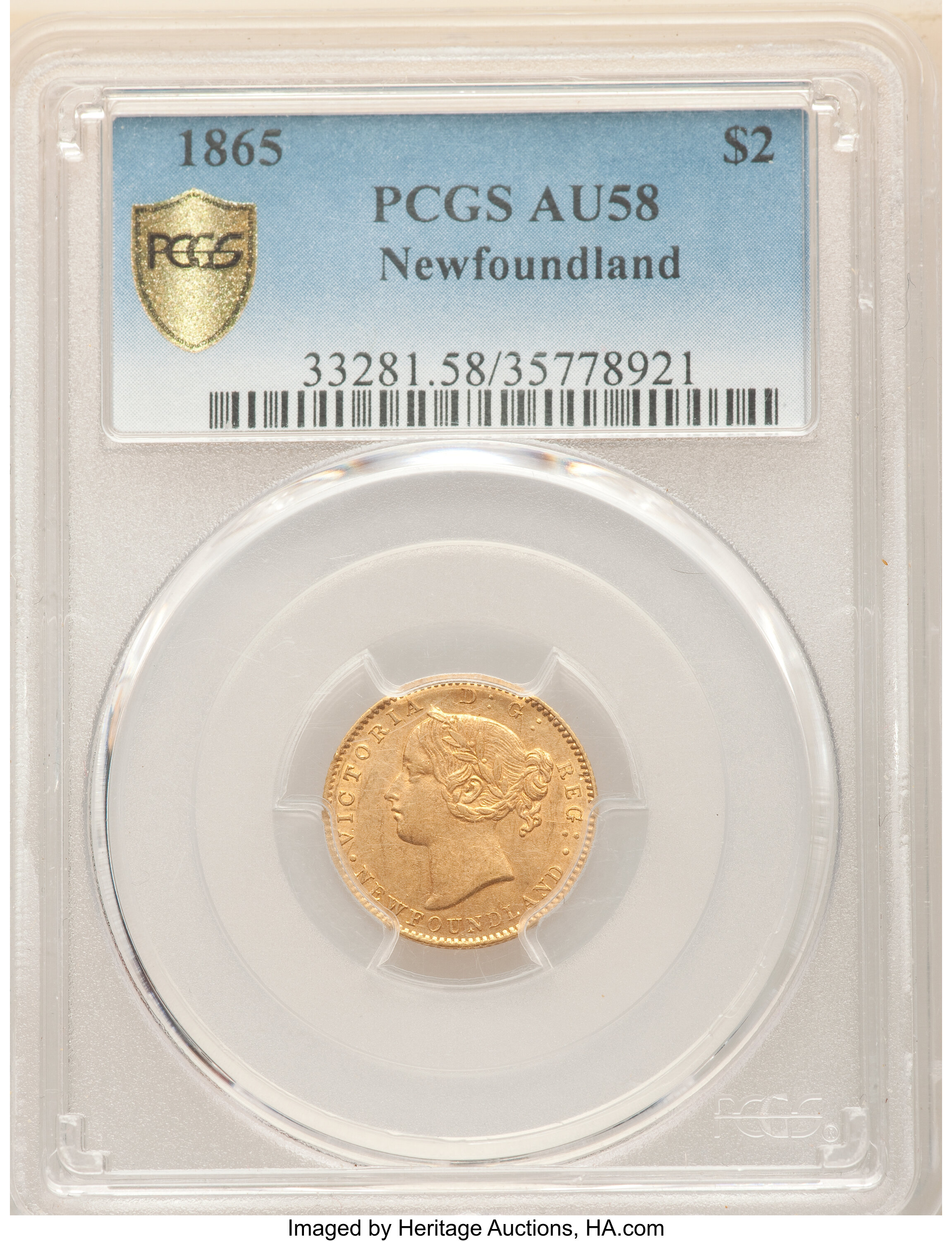 1865 $2 Newfoundland AU58 thumbnail 4