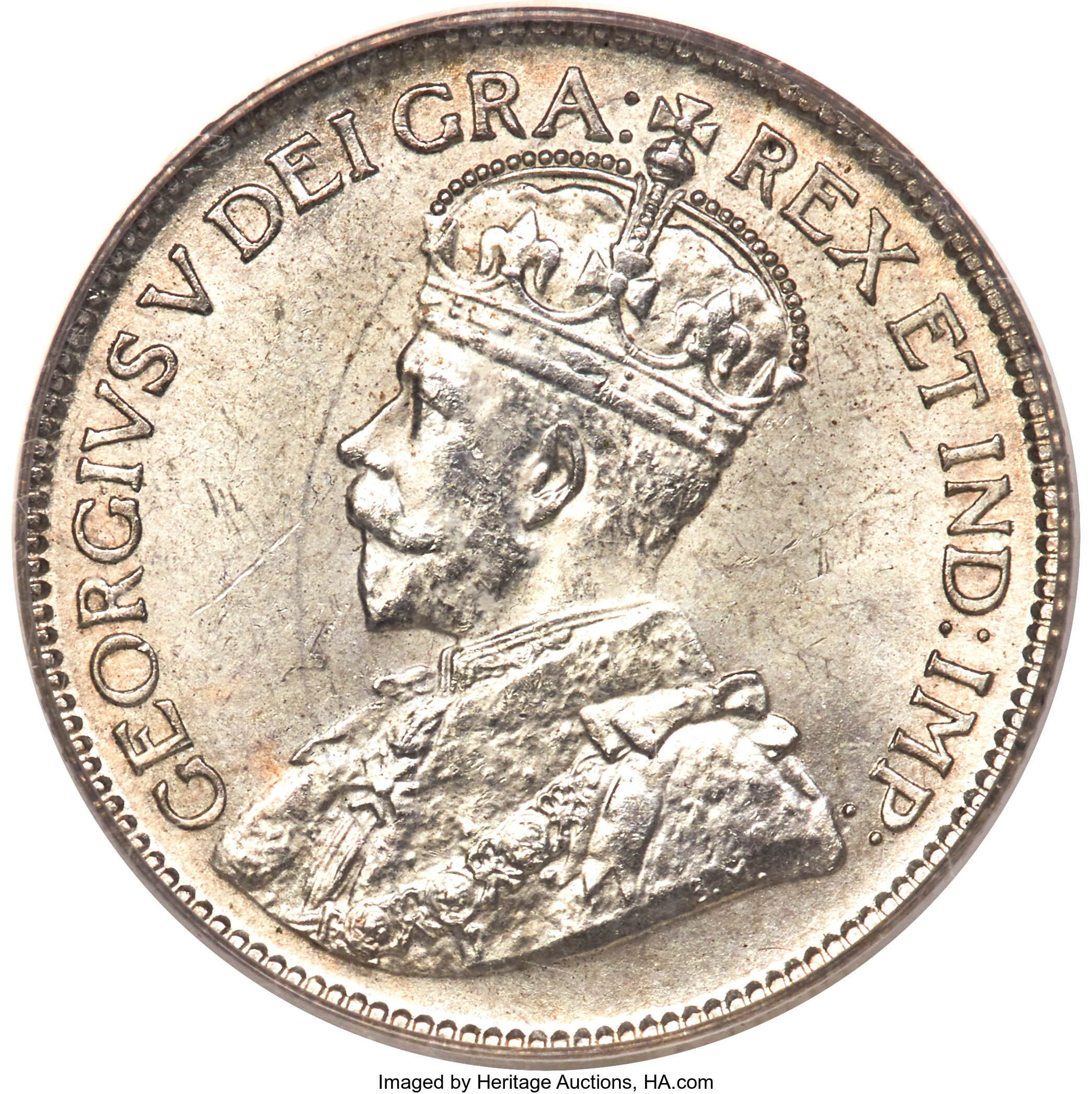 Canada: George V 25 Cents 1927 MS63 PCGS,...