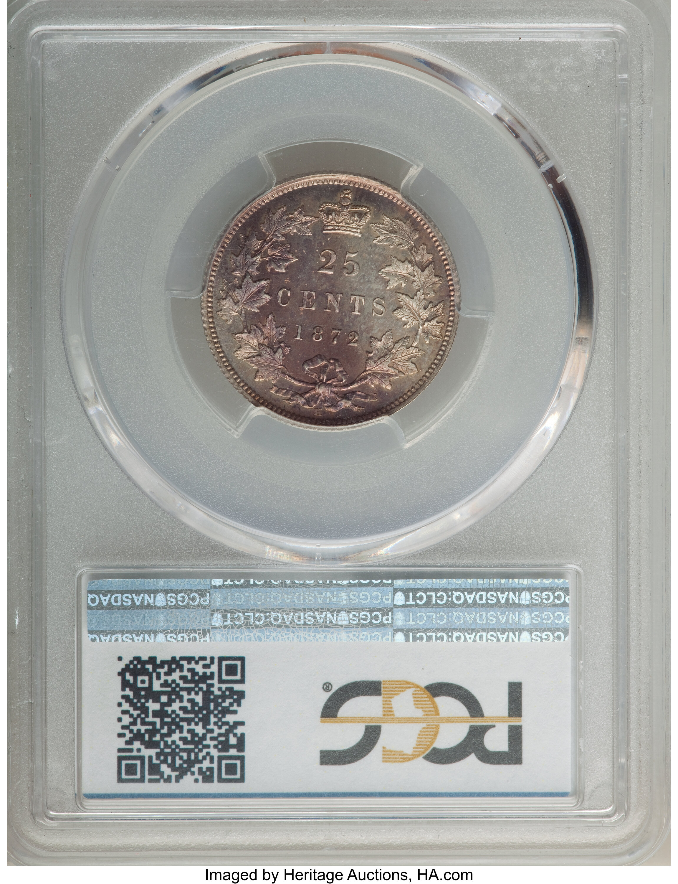 1872-H 25c MS65 thumbnail 3