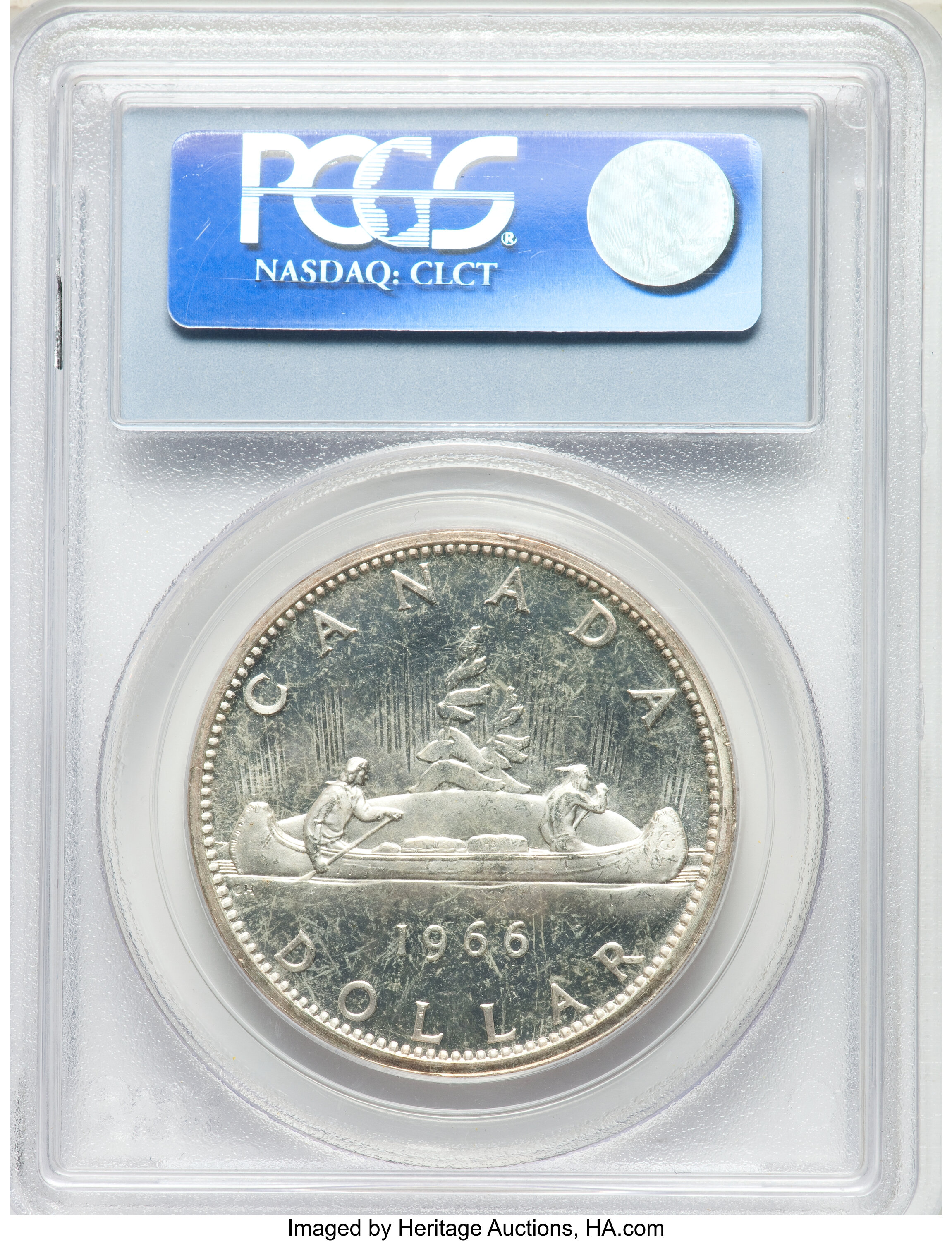 1966 S$1  Small Beads PL MS65 thumbnail 3
