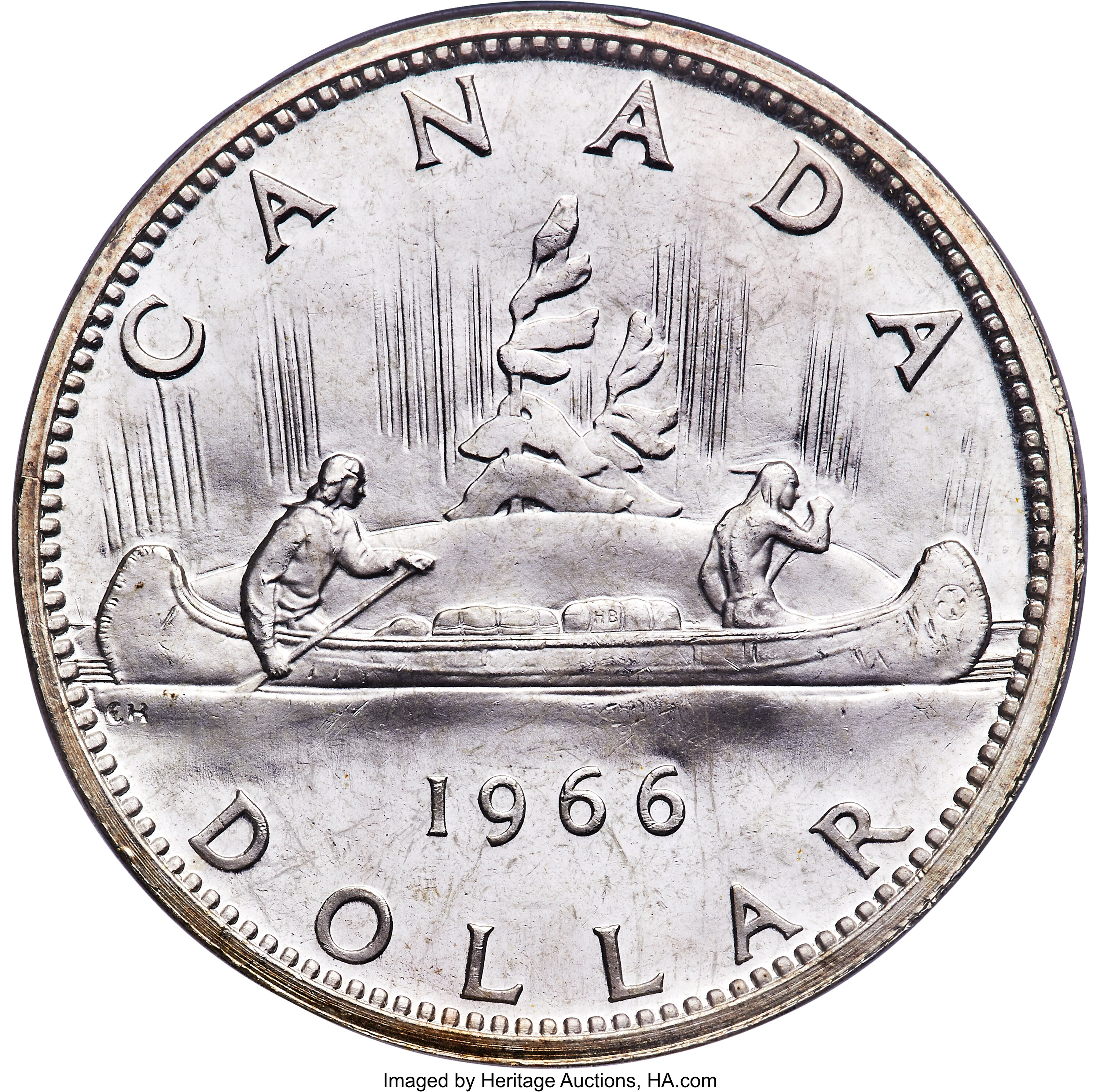 1966 S$1  Small Beads PL MS65 thumbnail 4