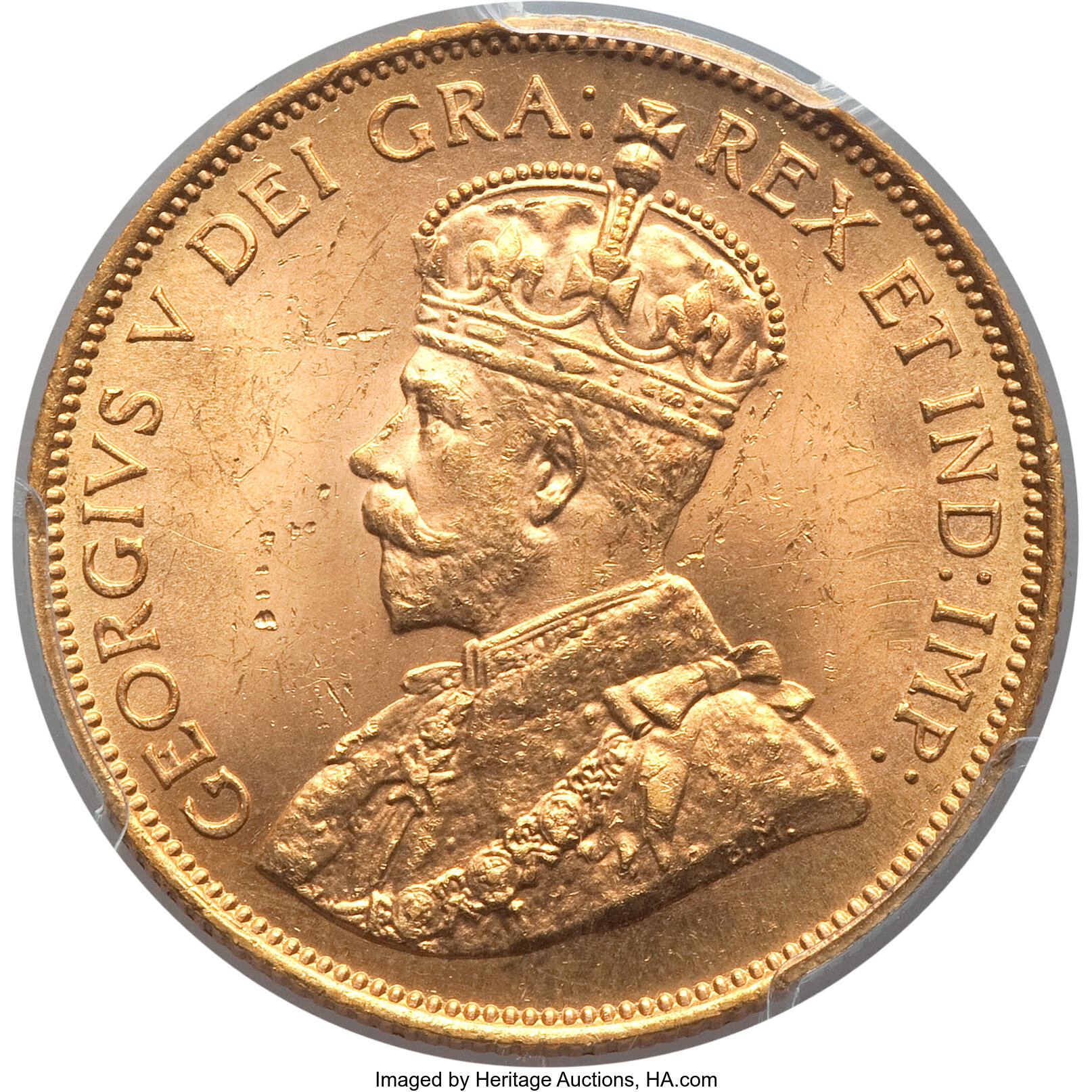 Canada: George V gold 10 Dollars 1913 MS63+ PCGS,...