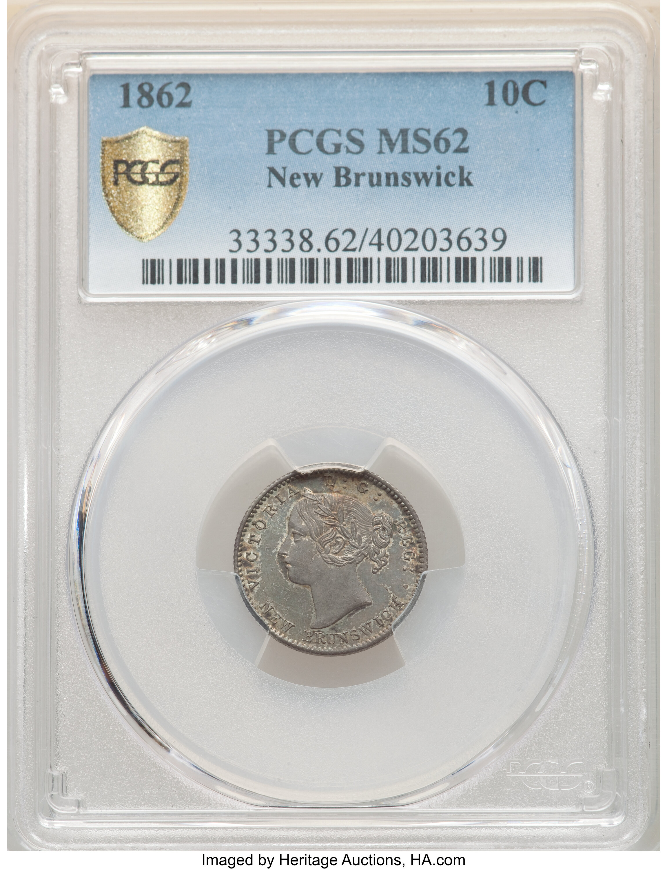 1862 10c New Brunswick MS60 thumbnail 2