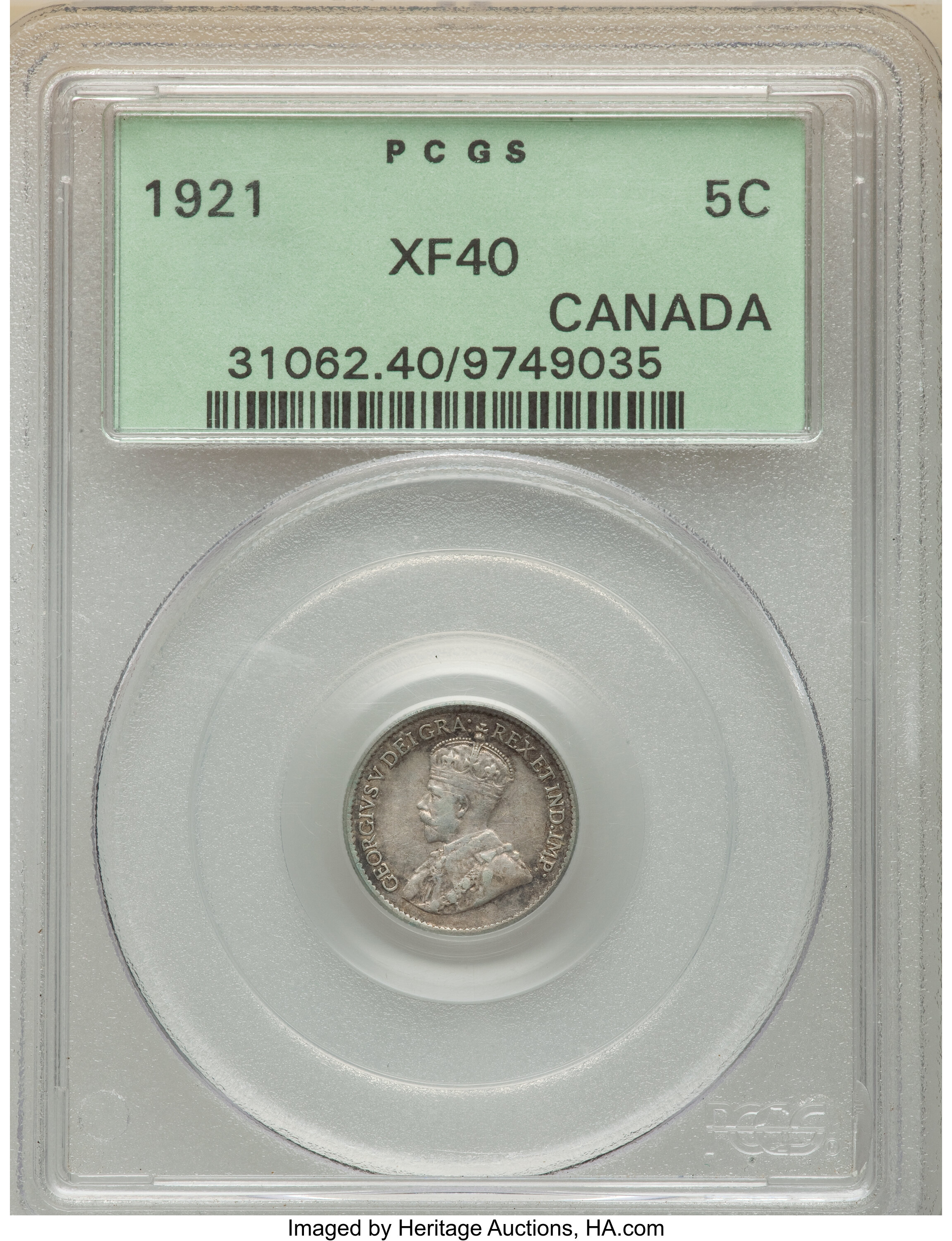 George V 5c Silver, 1911-1921 [Type] VF35 thumbnail 2